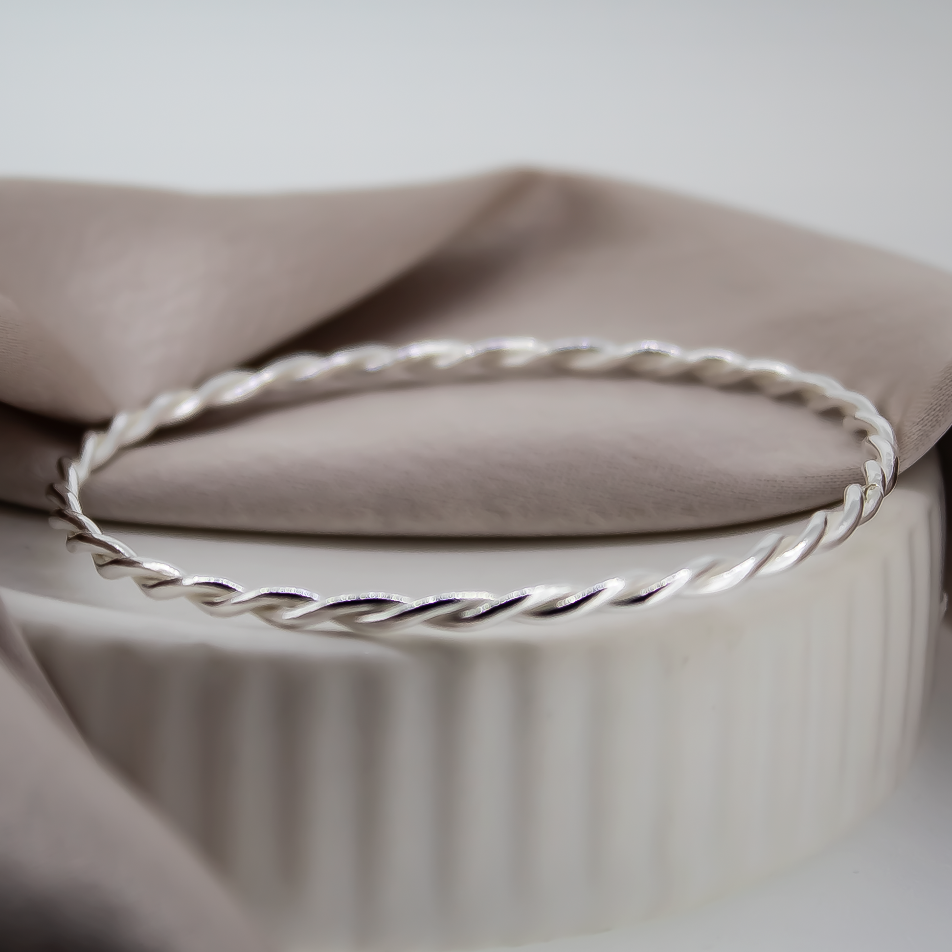 Sterling Silver Twisted Bangles