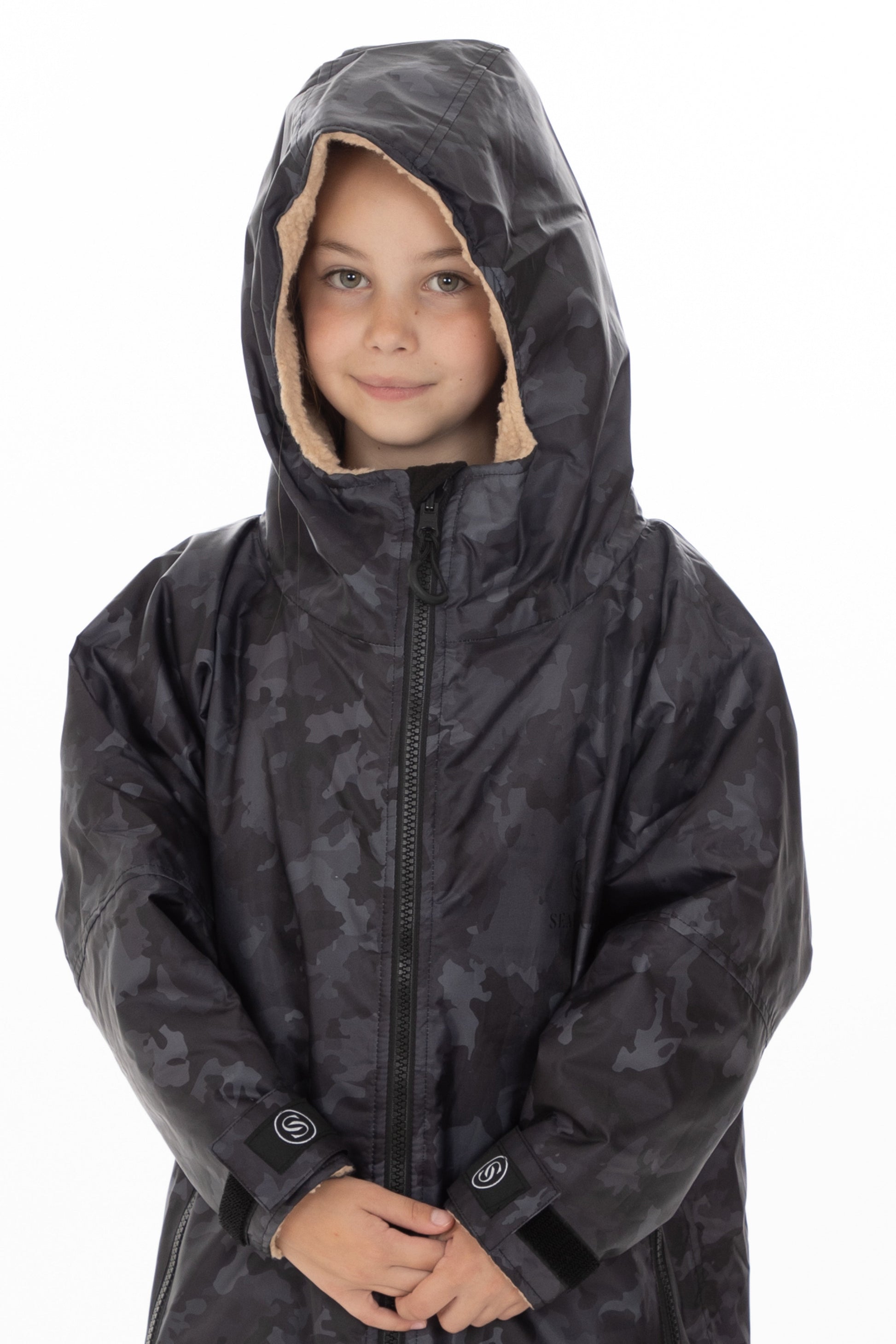 Junior Camo Changing Coat with Sherpa Lining