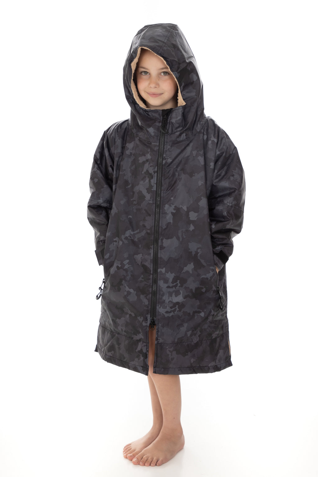Junior Camo Changing Coat with Sherpa Lining