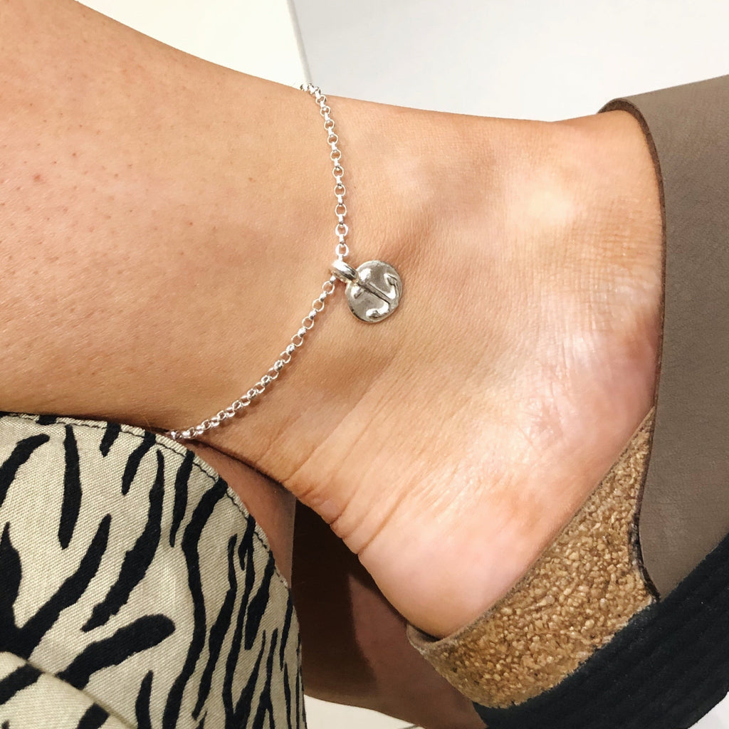 Sterling Silver Anchor Chain Anklet
