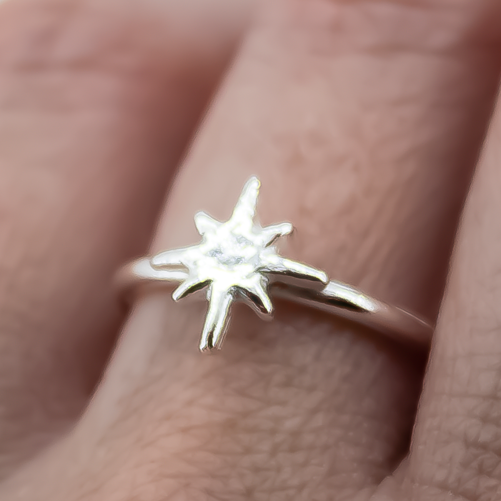North Star Sterling Silver Ring