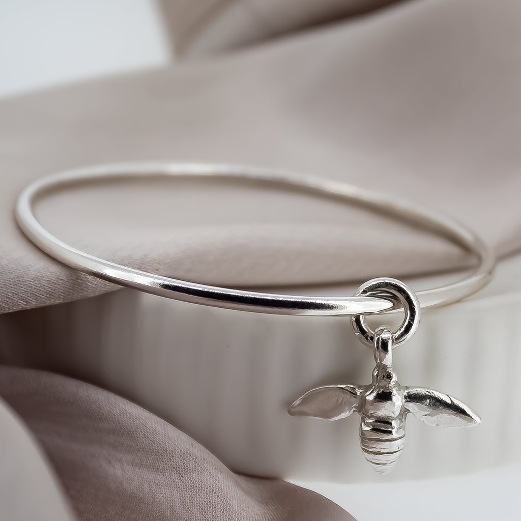 Honey Bee Sterling Silver Bangle
