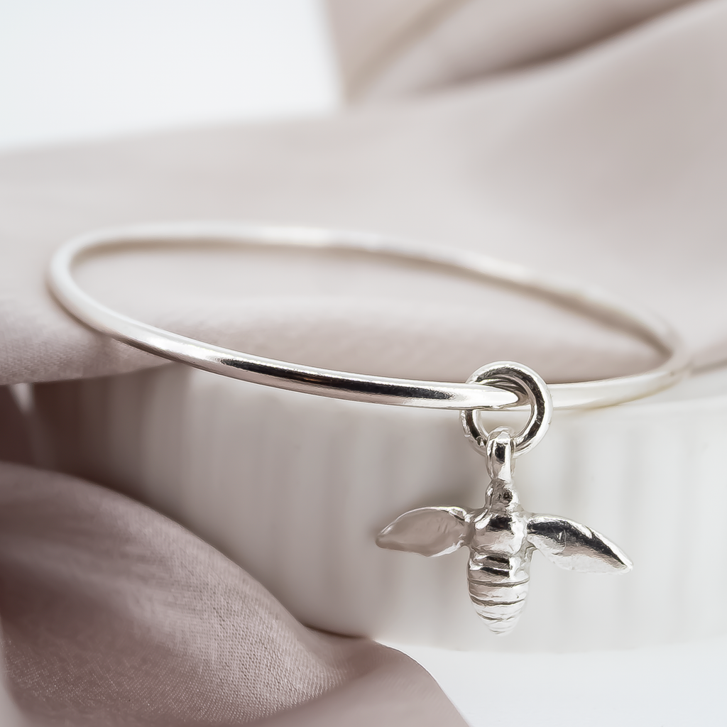 Honey Bee Sterling Silver Bangle