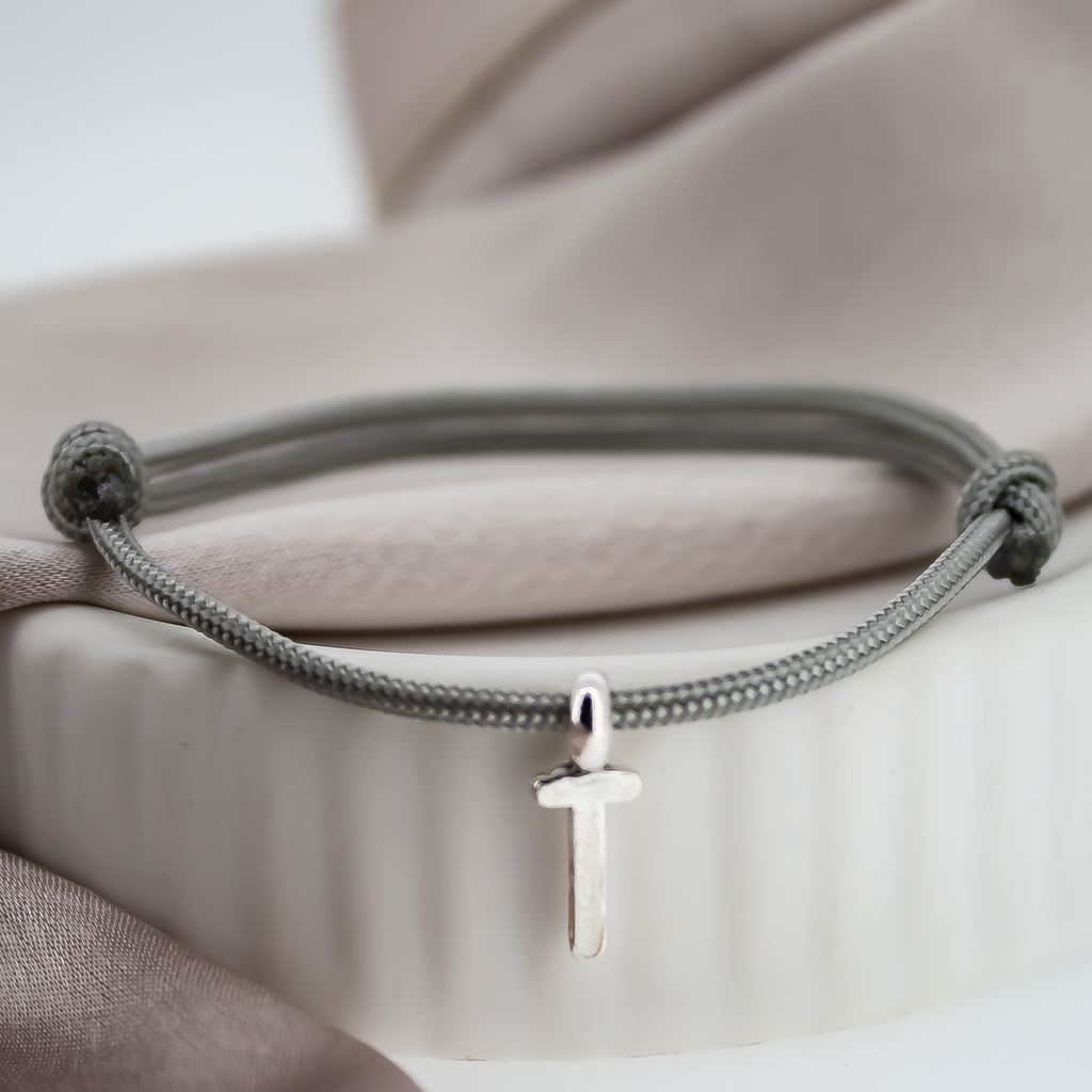 Personalised Alphabet Rope Bracelet in Sterling Silver