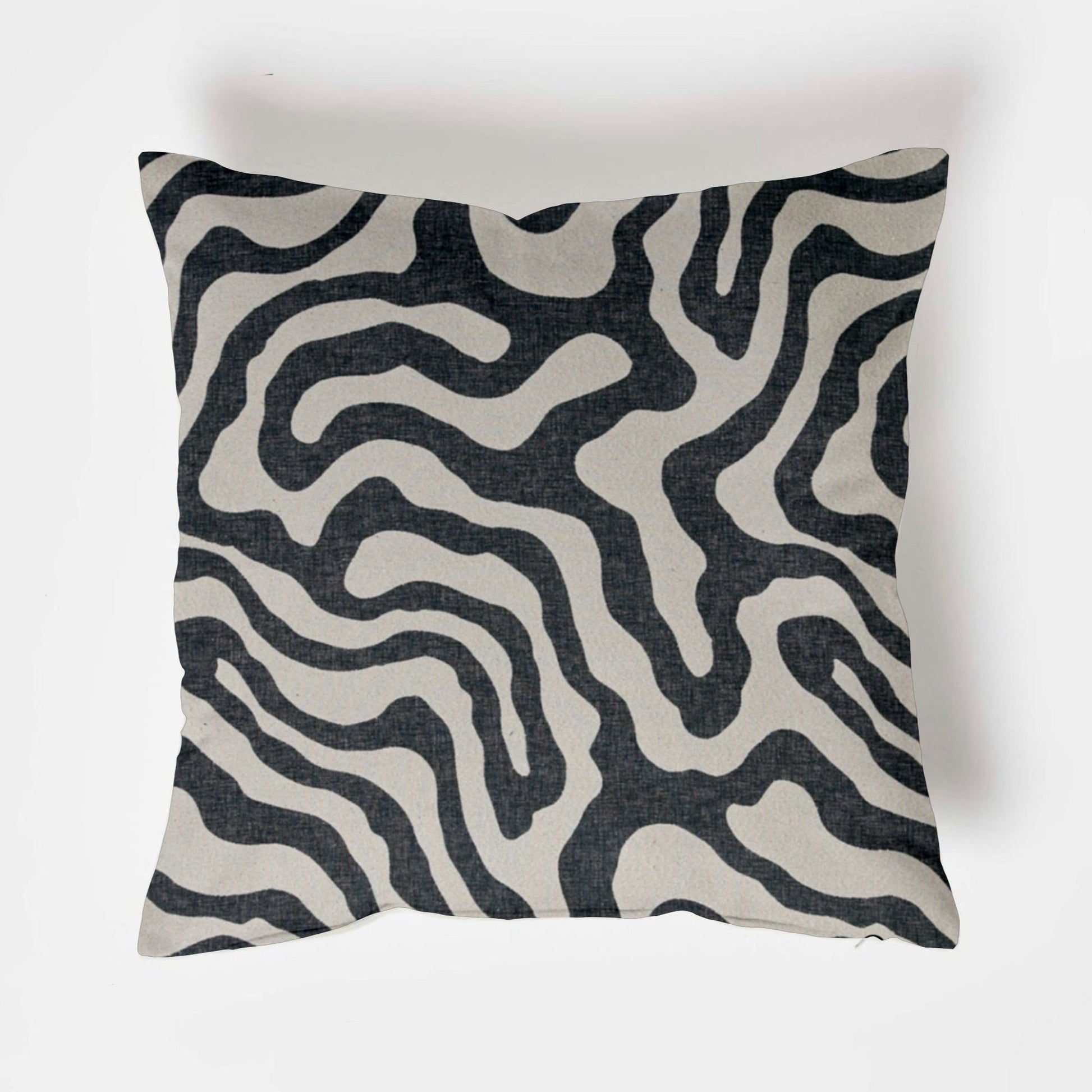 Black wiggle throw cushion, scatter cushions