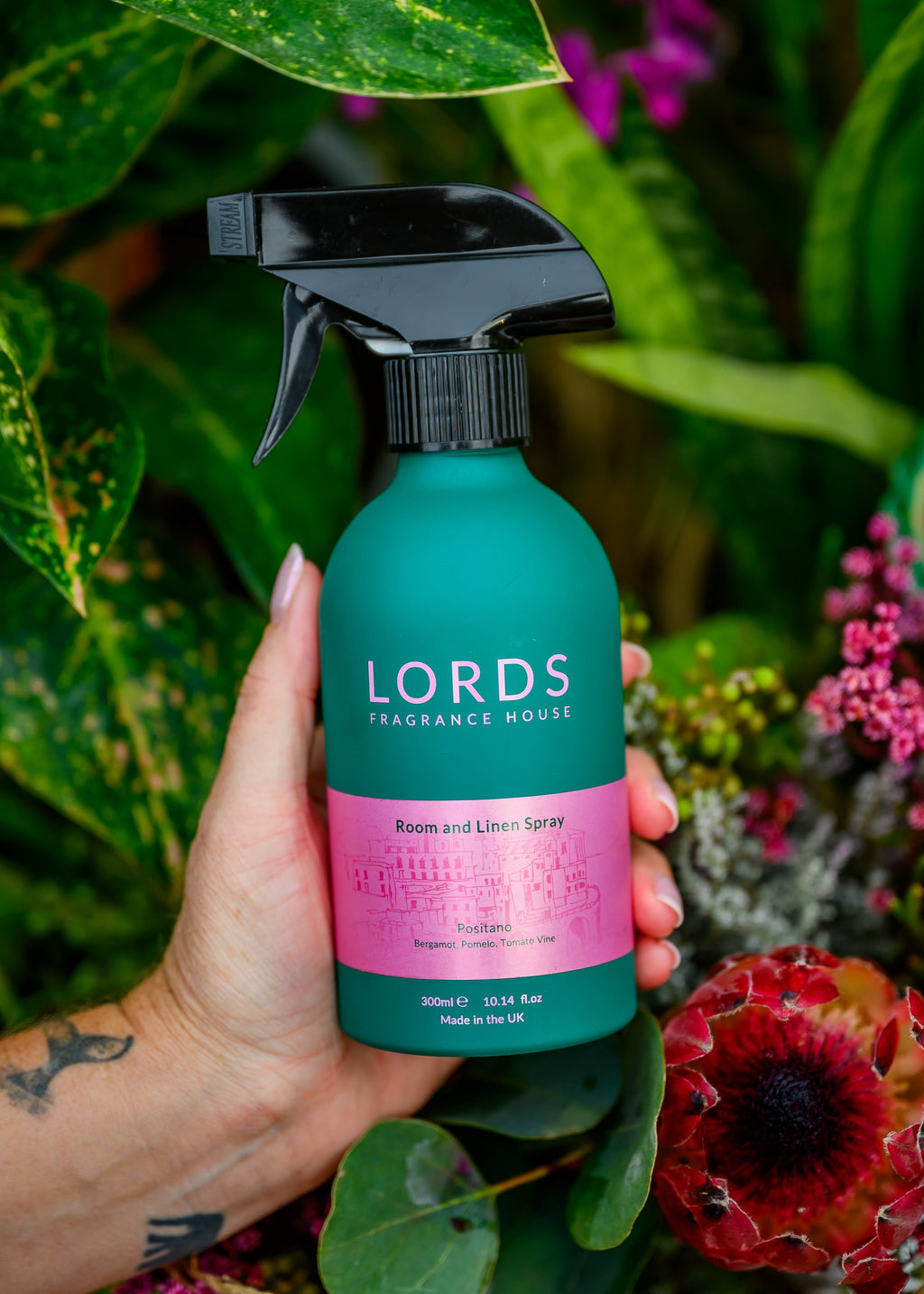 Green Aluminium Room and Linen Spray