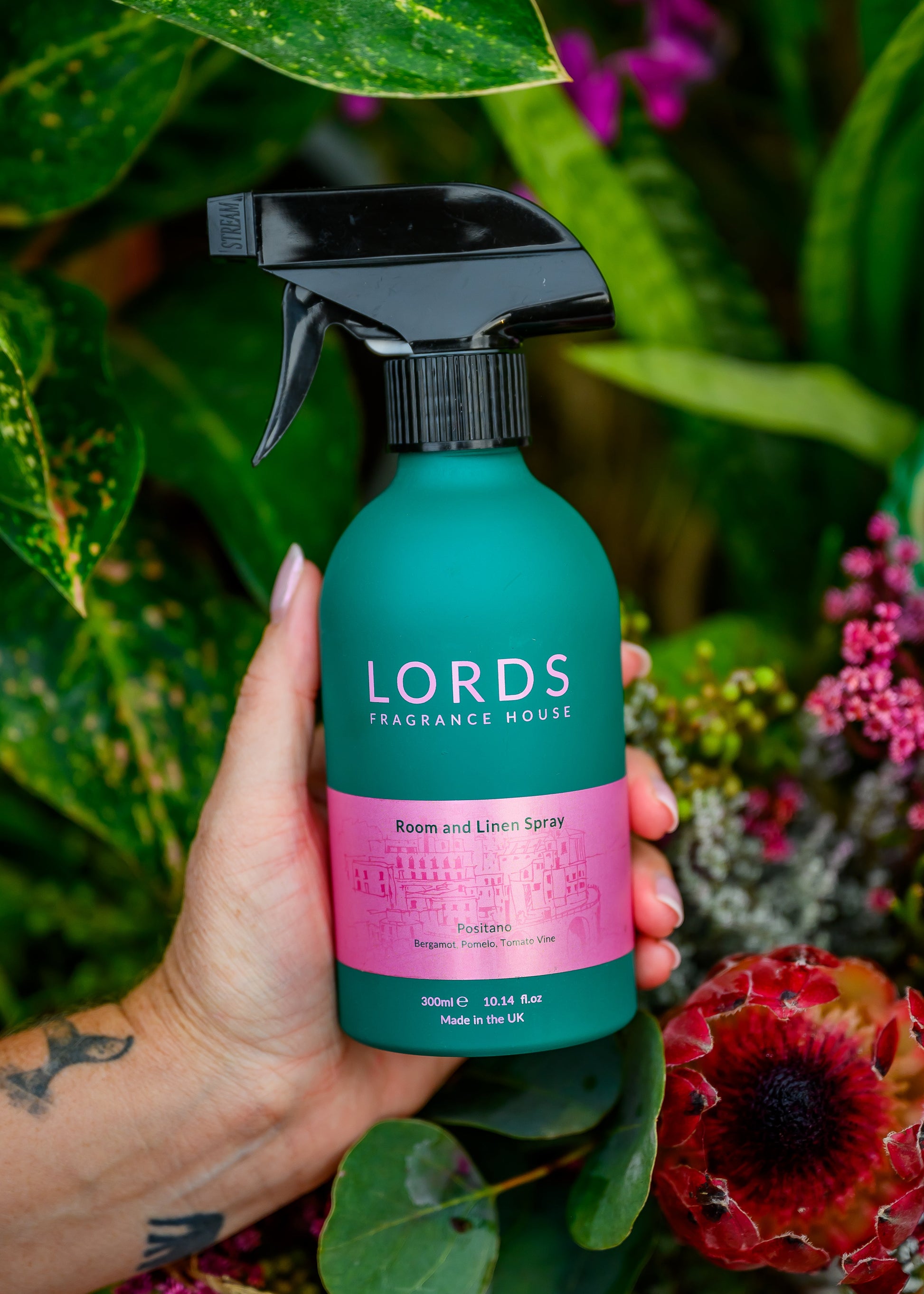 Green Aluminium Room and Linen Spray