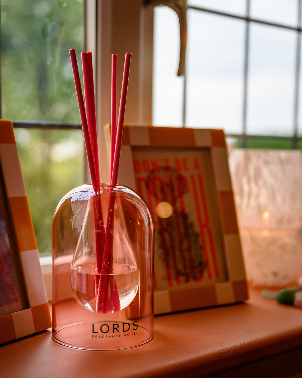 Pink Bubble Glass Reed Diffuser