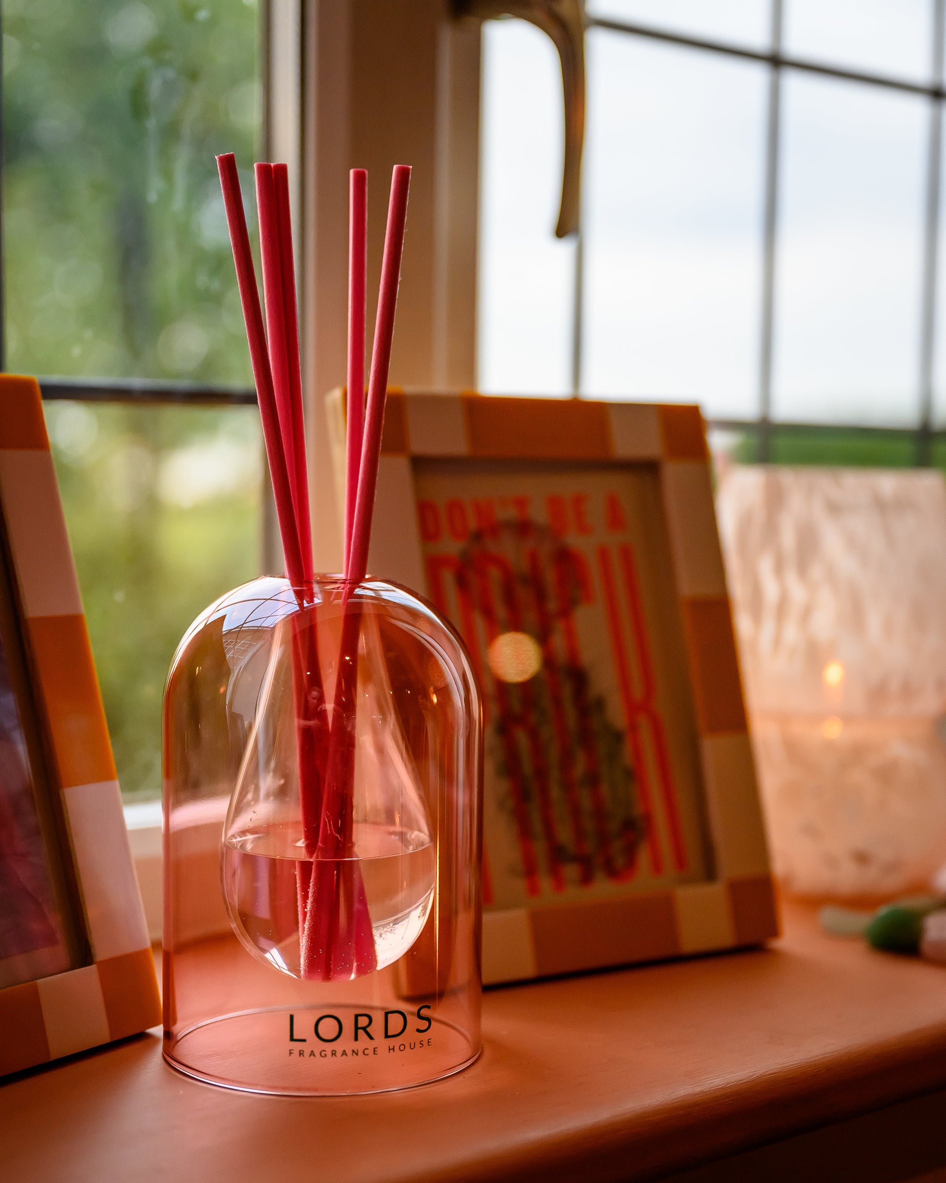 Pink Bubble Glass Reed Diffuser