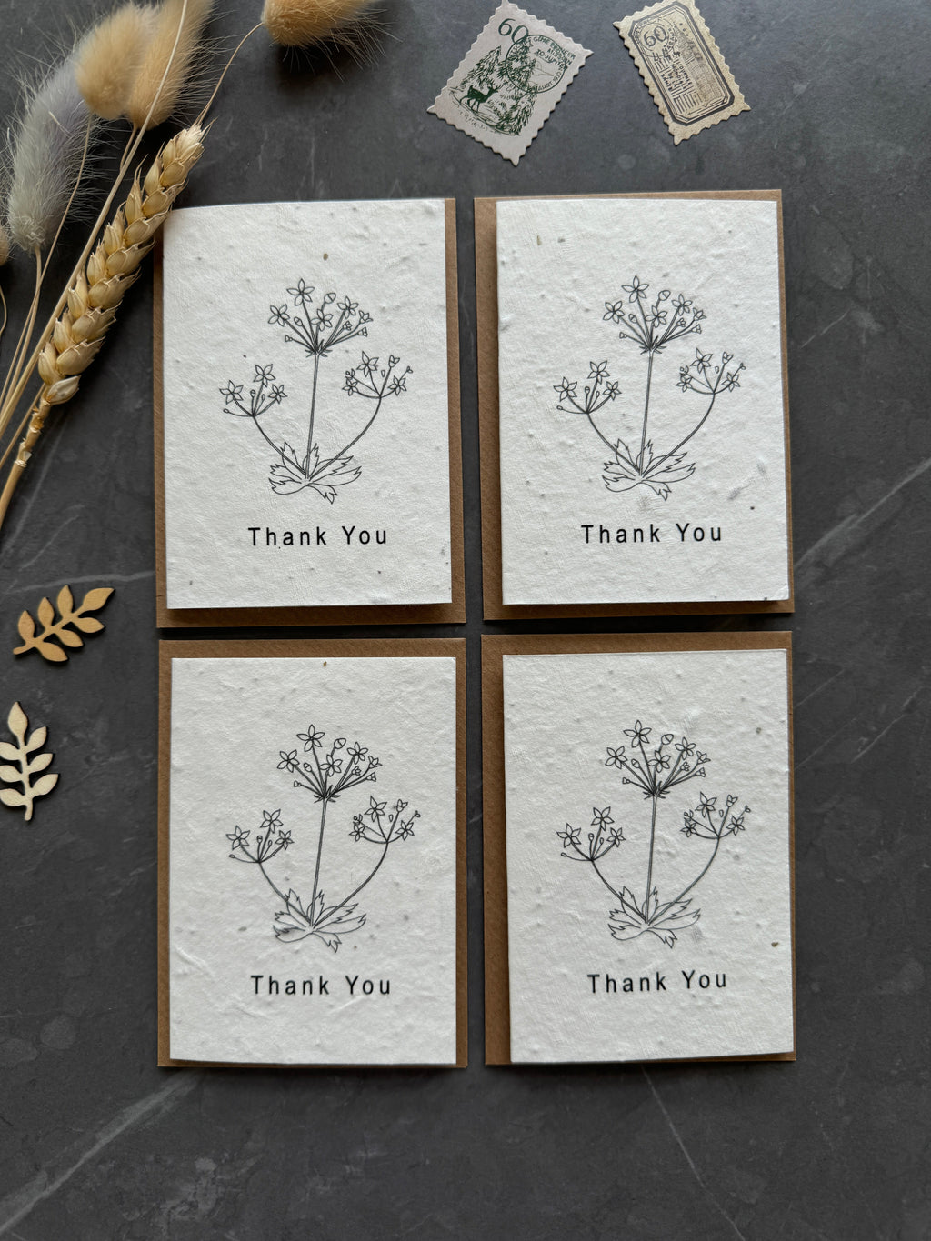 Plantable Thank You Cards with Wildflower Seeds