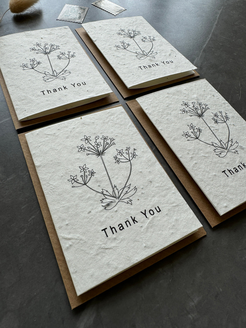 Plantable Thank You Cards with Wildflower Seeds