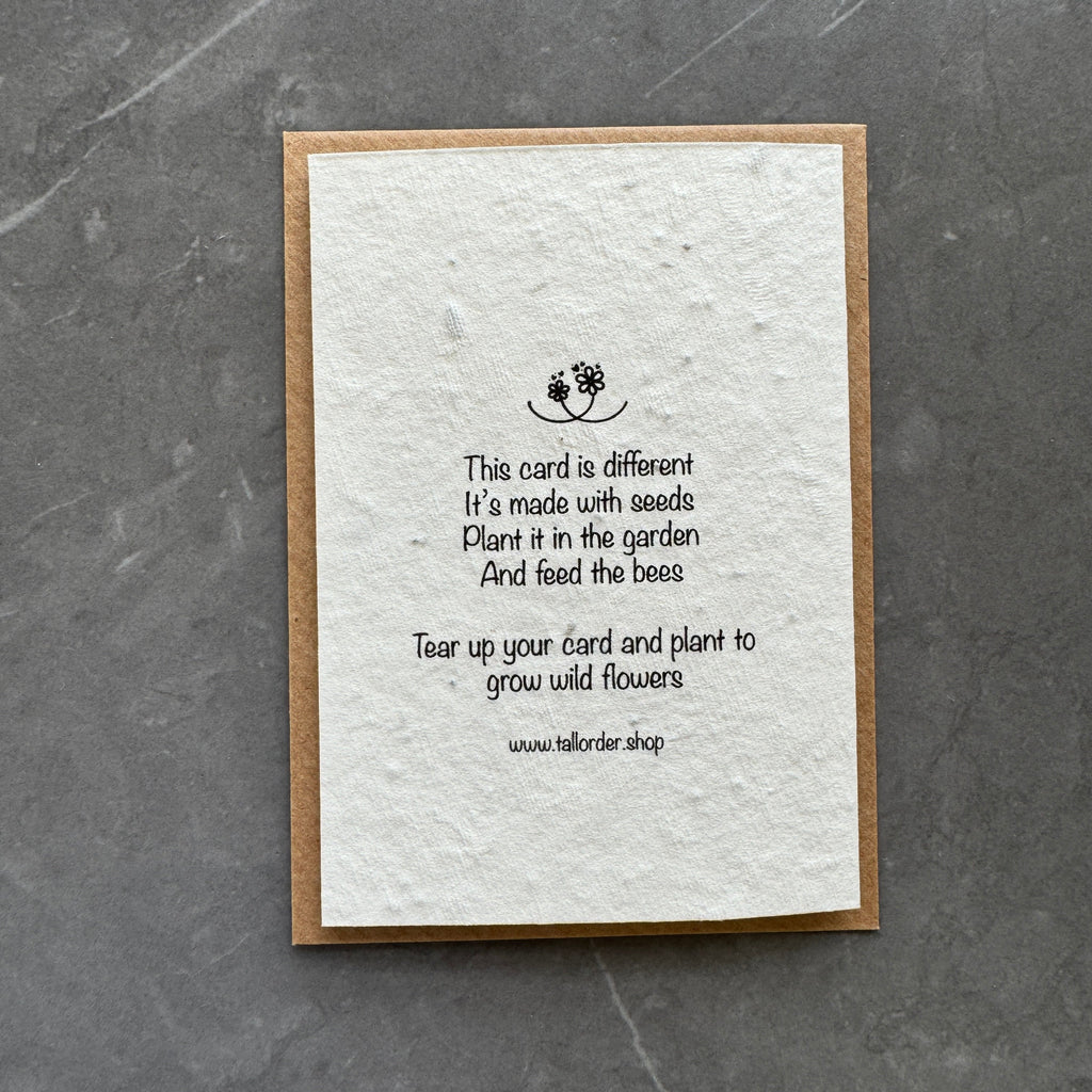 Plantable Thank You Cards with Wildflower Seeds