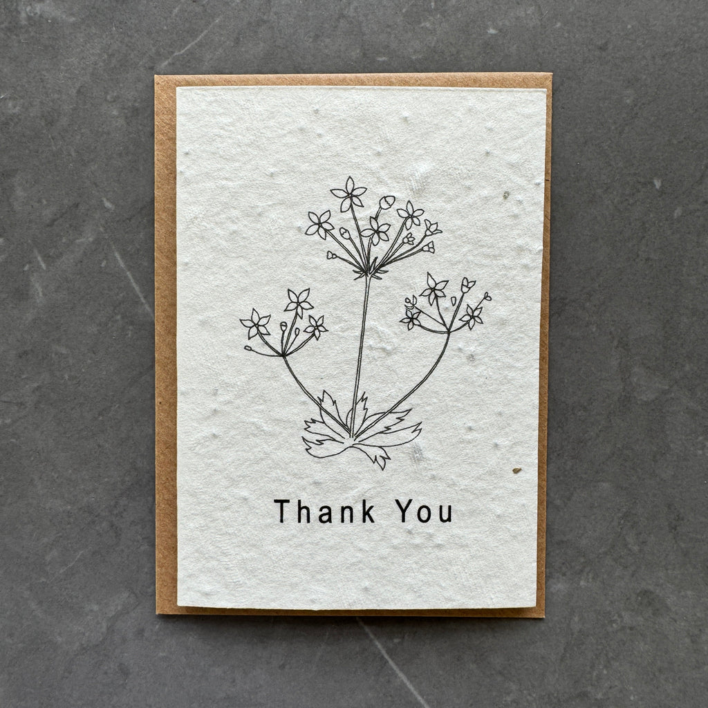 Plantable Thank You Cards with Wildflower Seeds