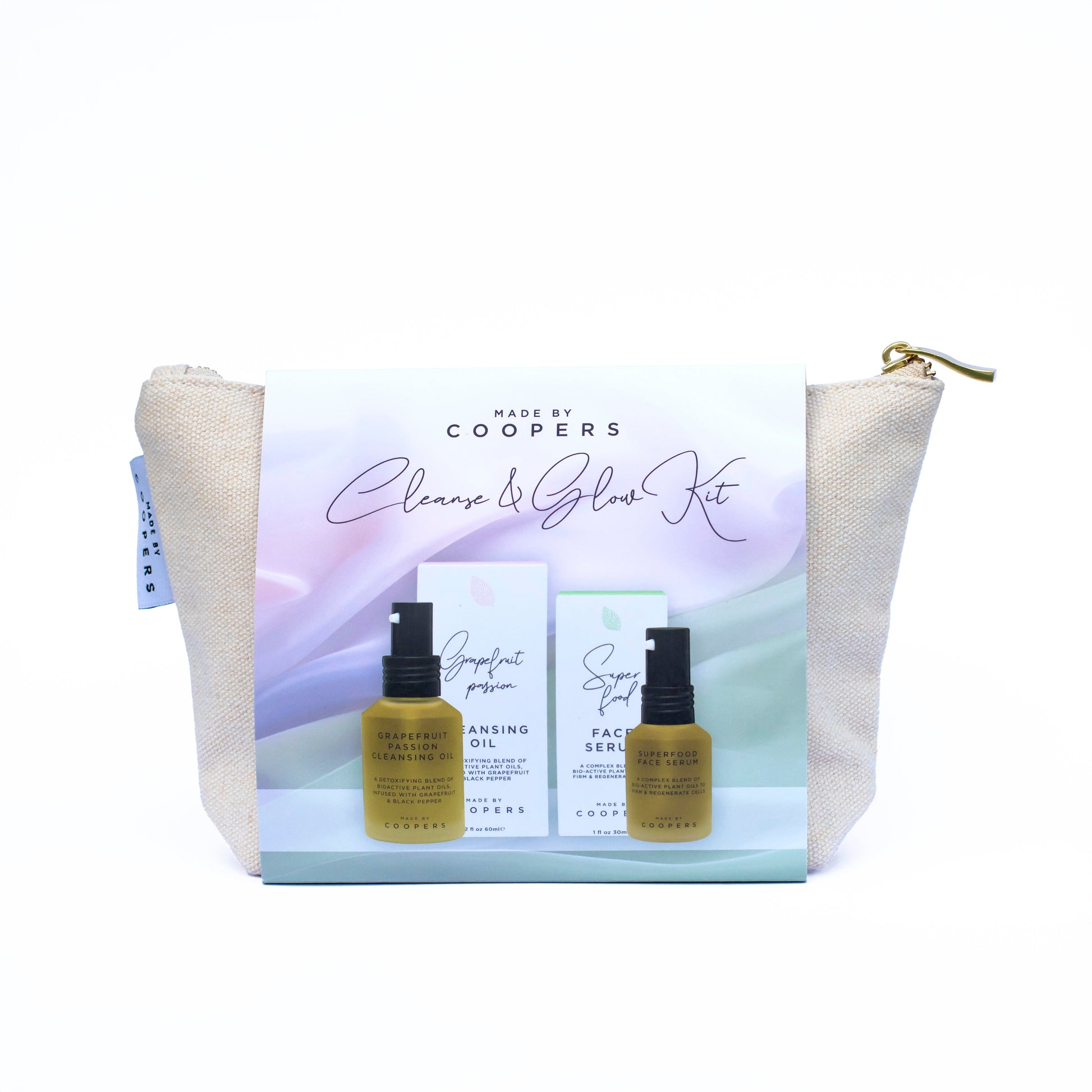 Cleanse and Glow Kit with Grapefruit Passion Cleansing Oil and Superfood Serum