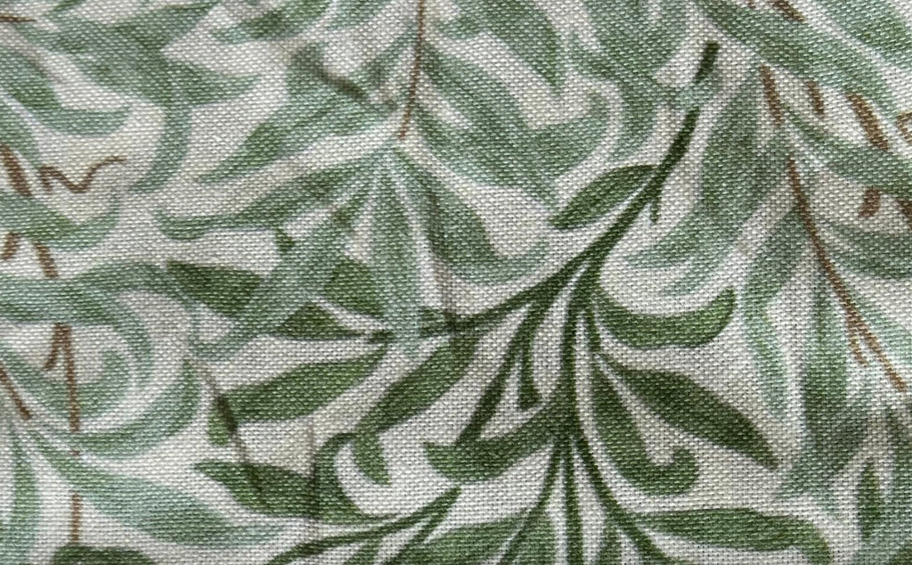 William Morris Sage willow cotton drum lampshade/ ceiling shade with a white lining