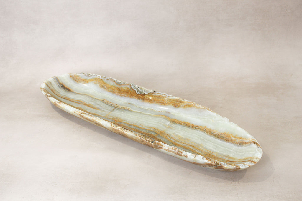 Premium Onyx Bowl with Raw Edge