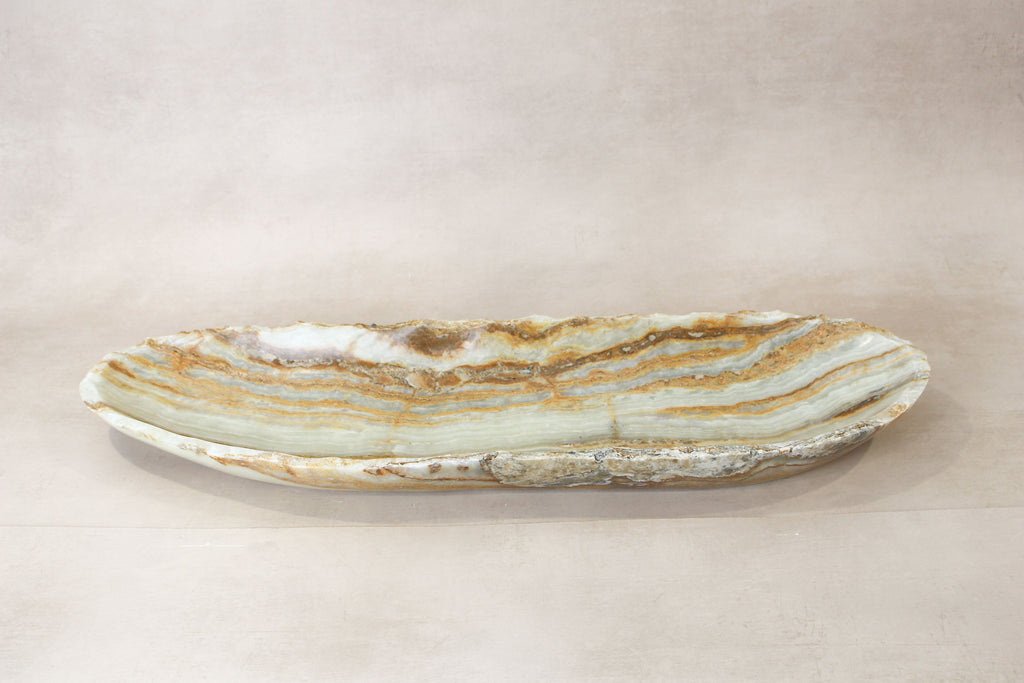 Premium Onyx Bowl with Raw Edge