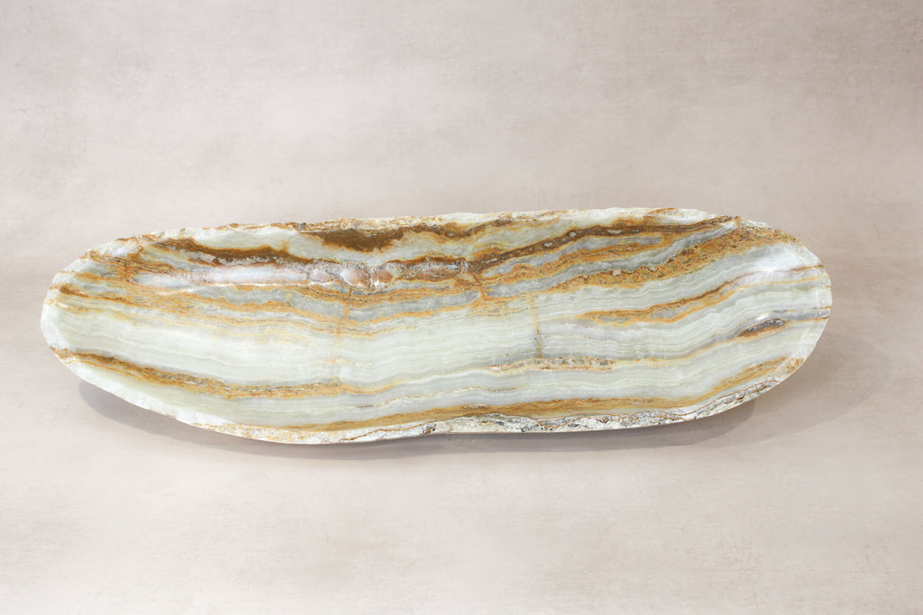 Premium Onyx Bowl with Raw Edge