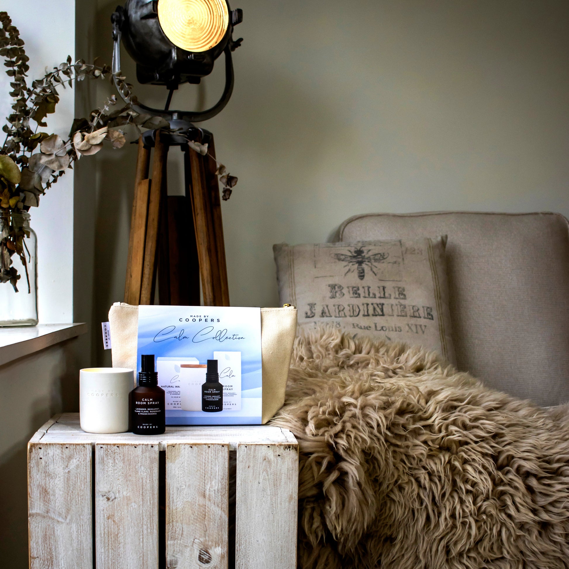 Calm Collection Natural Candle and Room Spray Set