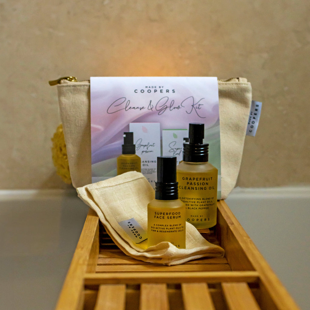 Cleanse and Glow Kit with Grapefruit Passion Cleansing Oil and Superfood Serum
