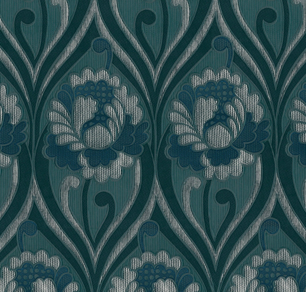 Vintage Floral Damask Wallpaper