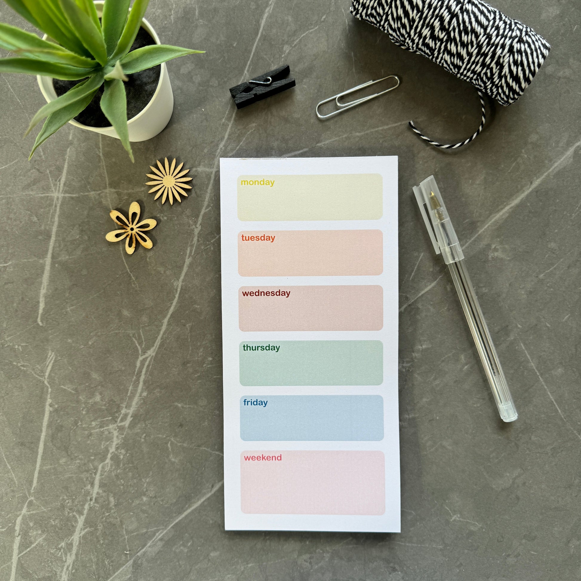 Weekly Rainbow Planner Pad