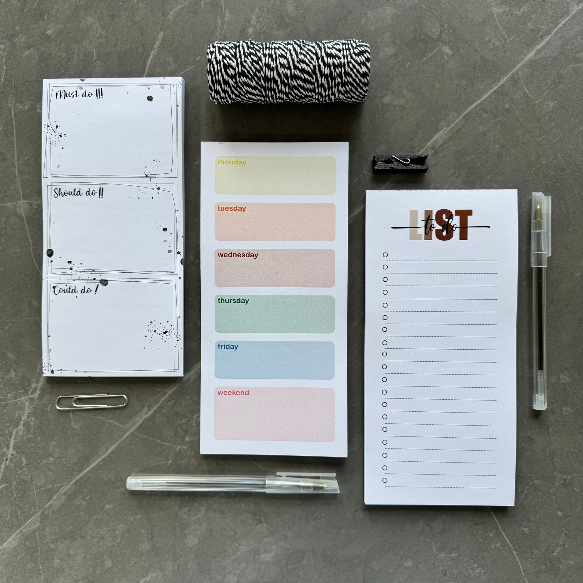 Weekly Rainbow Planner Pad