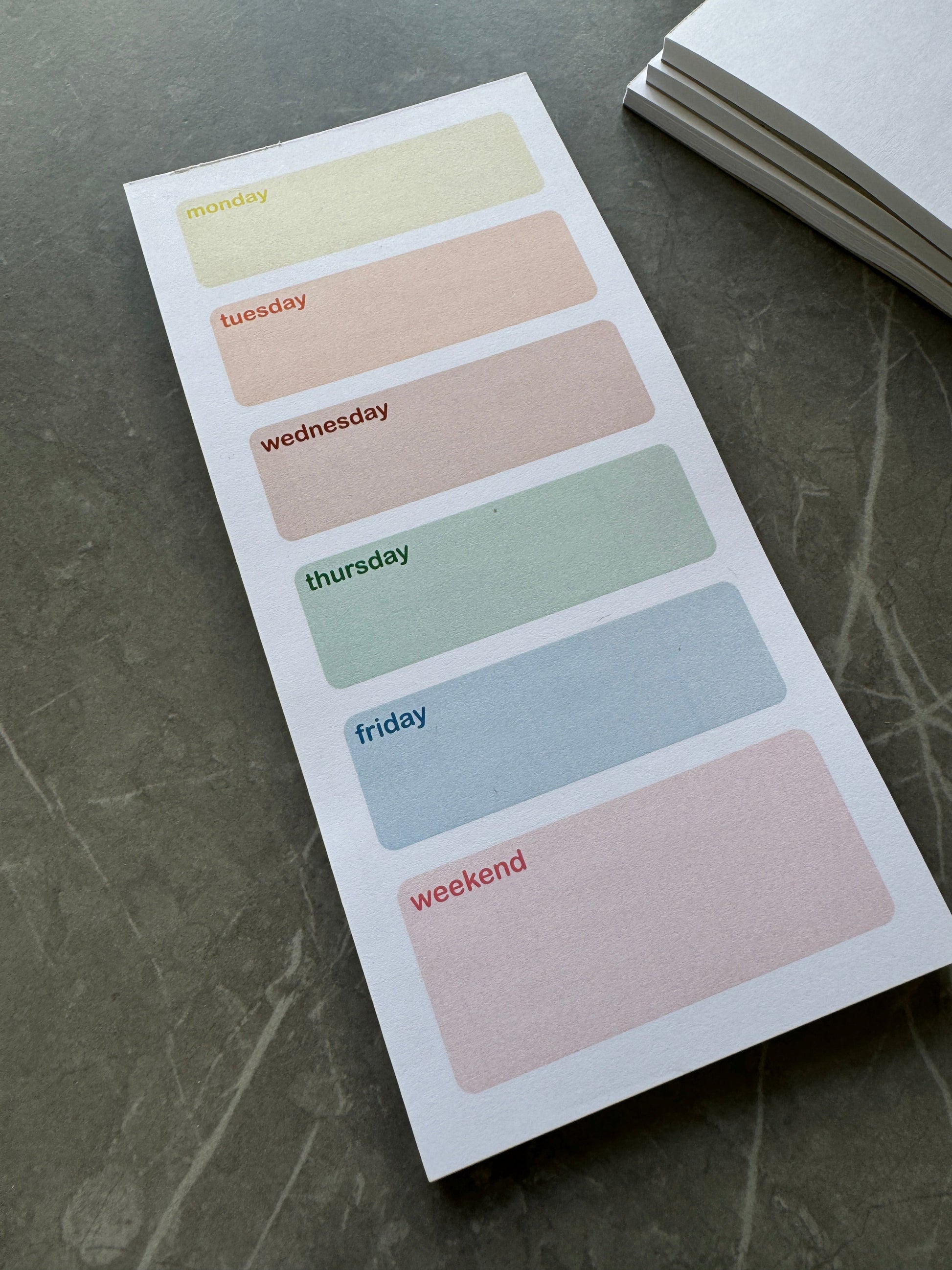 Weekly Rainbow Planner Pad