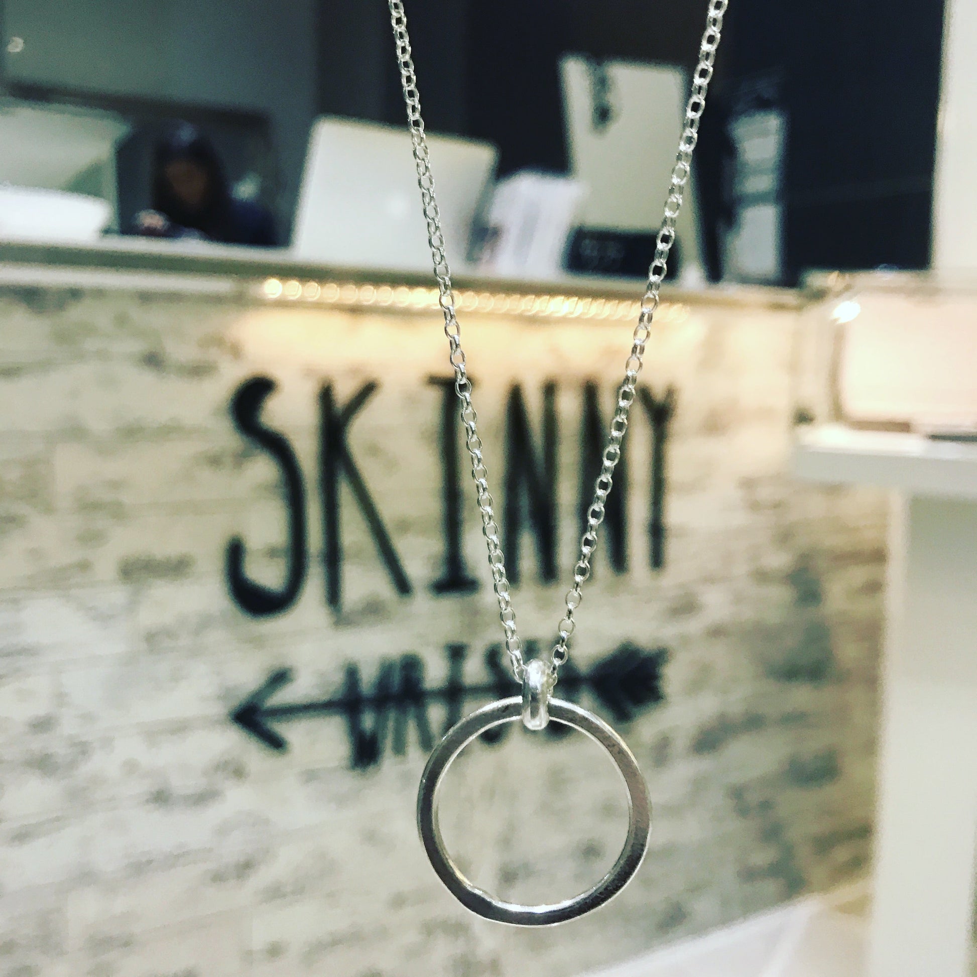 Karma Geometric Sterling Silver Necklace