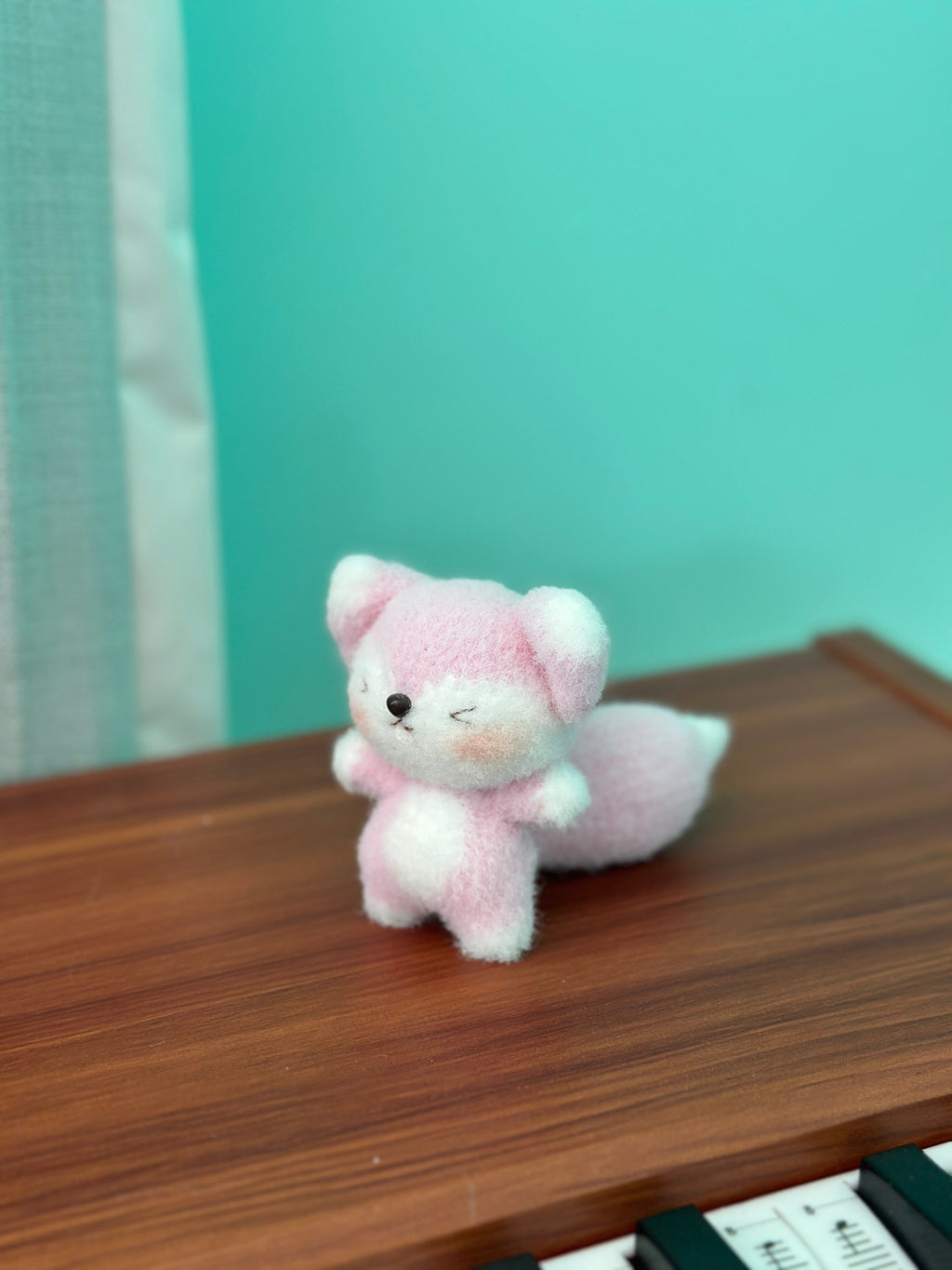 Red Panda and Pink Fox Plush Pair Handmade