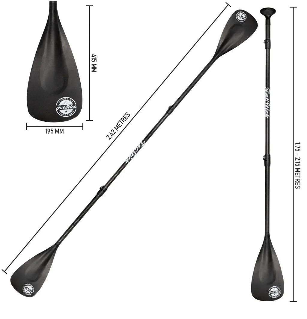 4 Piece Carbon Shaft Paddle for SUP and Kayak