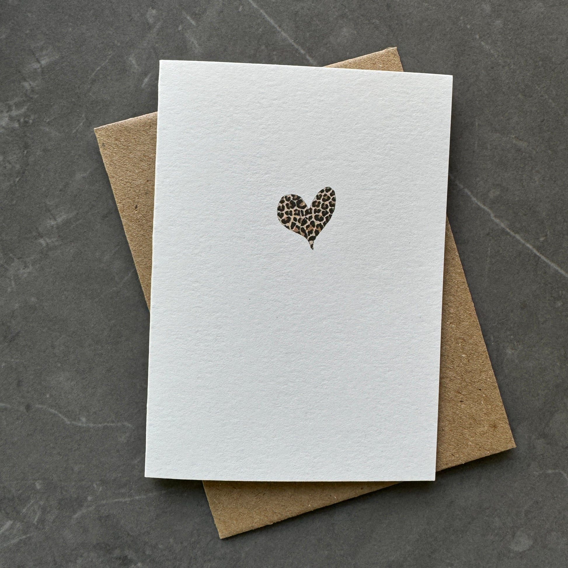 Leopard Print Heart Note Cards Set of Four