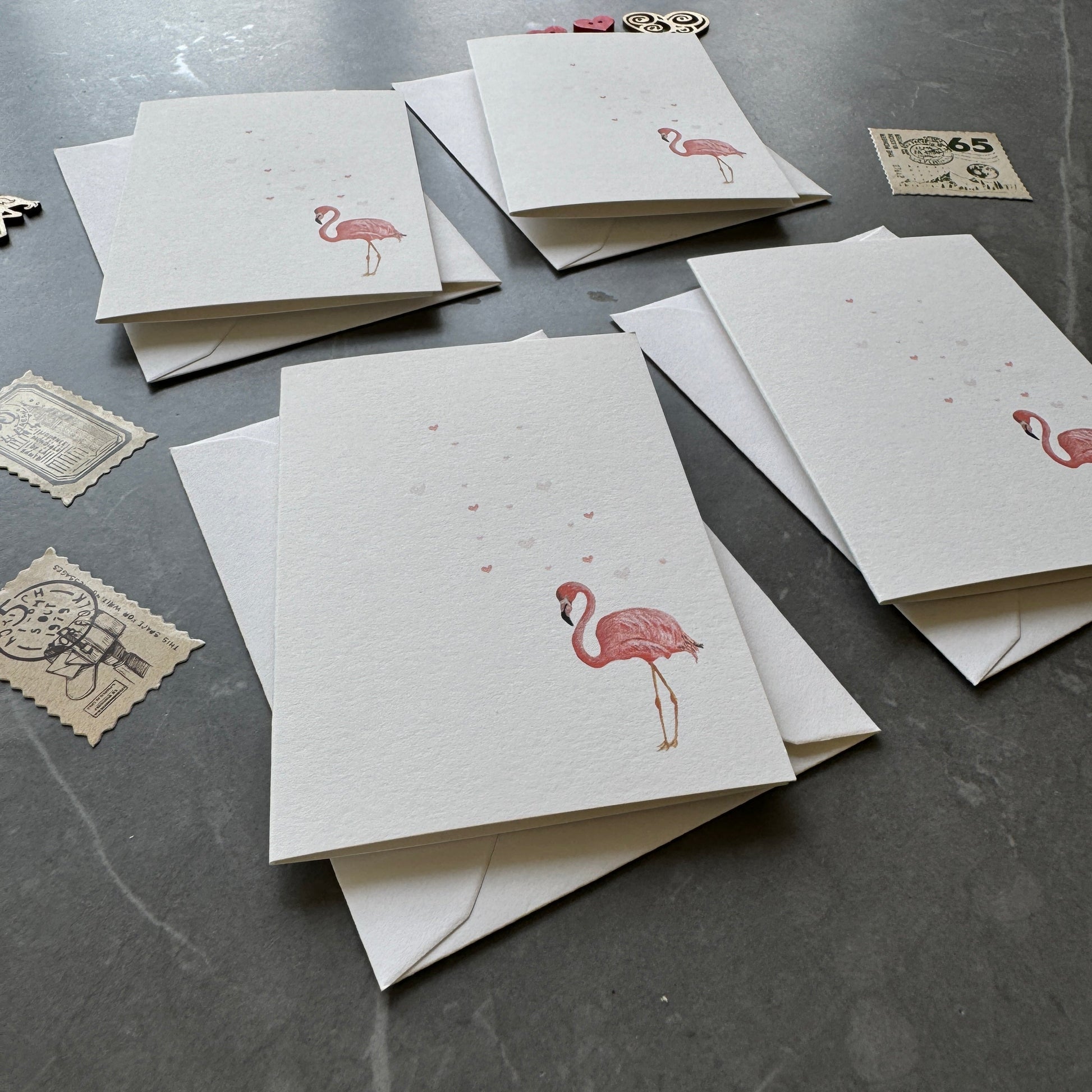 Small Flamingo Note Cards Set of Four