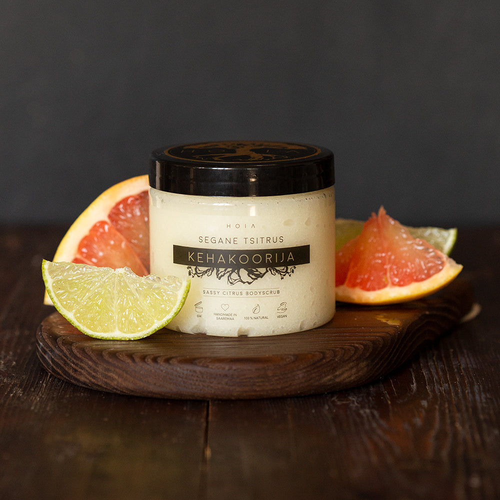 Sassy Citrus Body Scrub – Silky Smooth & Invigorating Aroma by HOIA at www.brixbailey.com