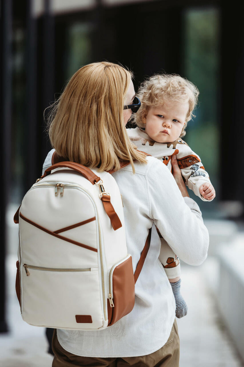Stylish Cappuccino Diaper Bag – Versatile & Eco-Friendly by Ally Scandic at www.brixbailey.com