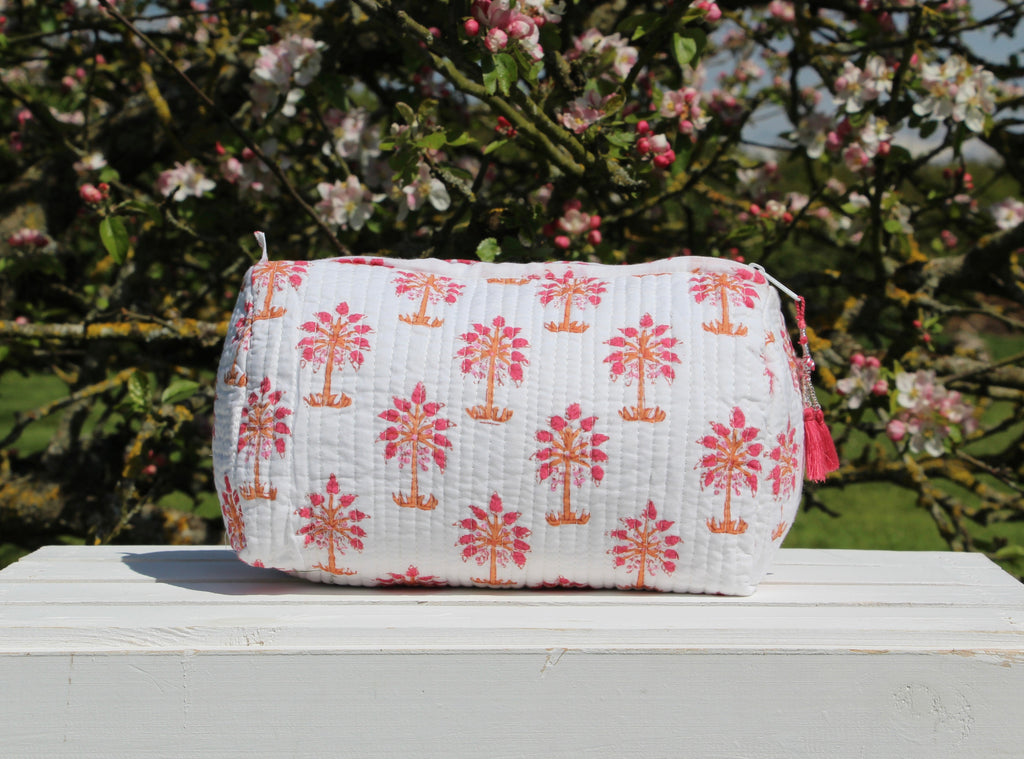 Peach Pink Wash Bag