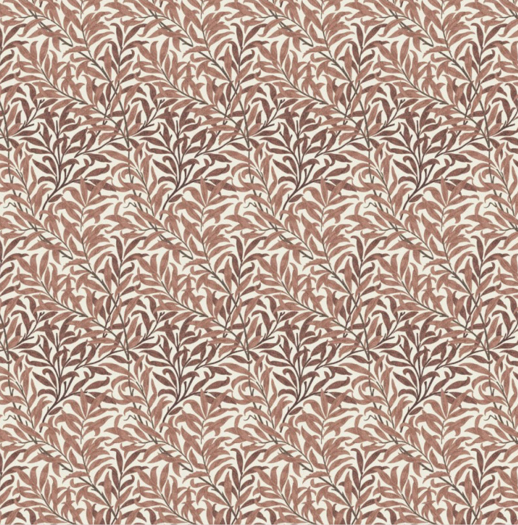 William morris rust willow leaves cotton cushion, scatter cushions