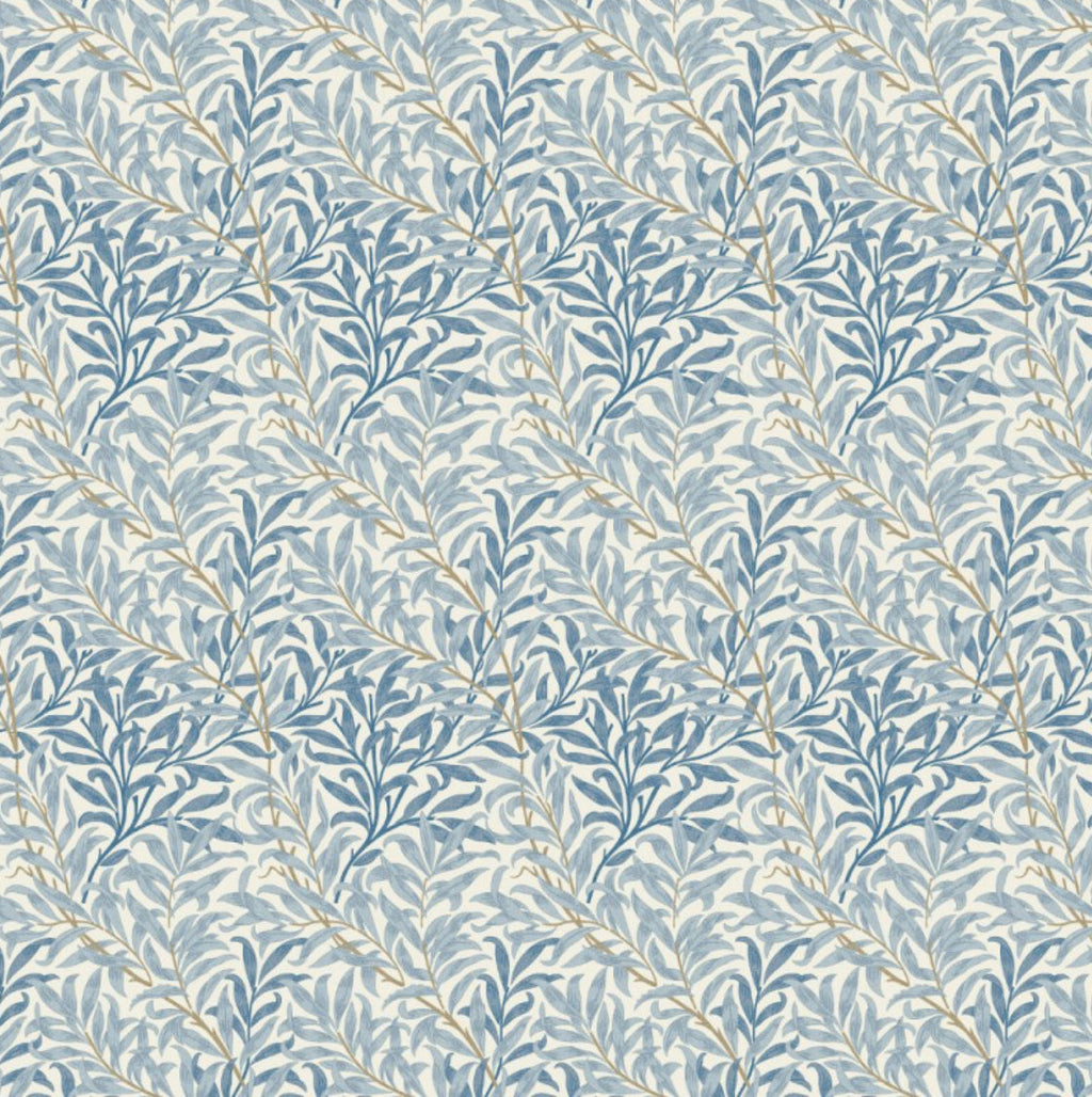 William morris blue willow leaves cotton cushion, scatter cushions