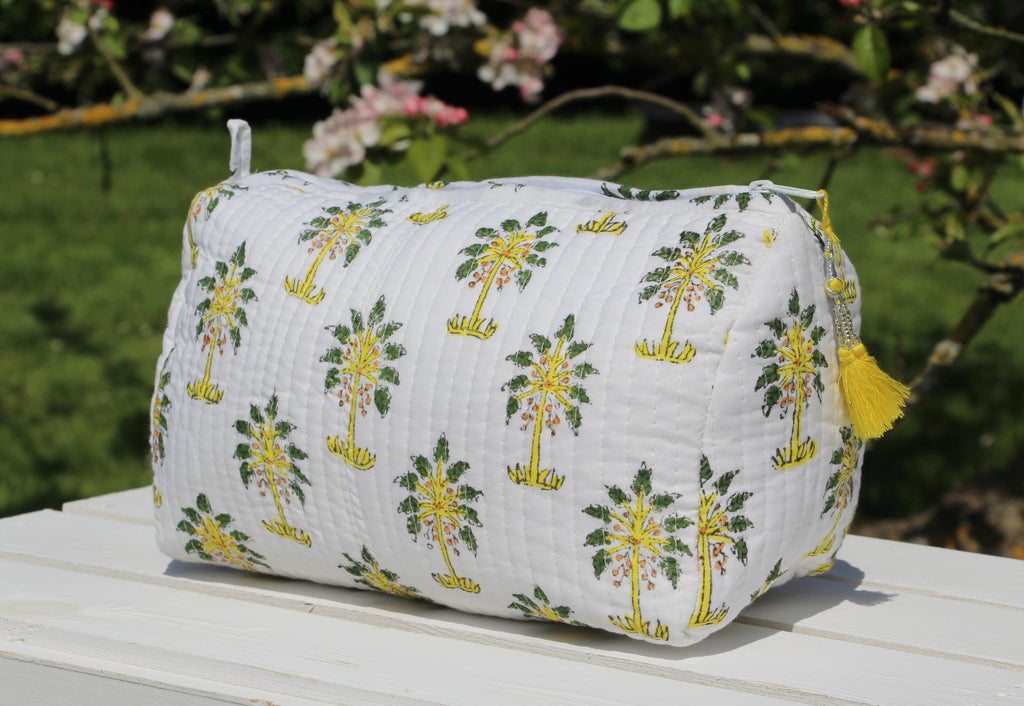 Lemon Yellow Wash Bag