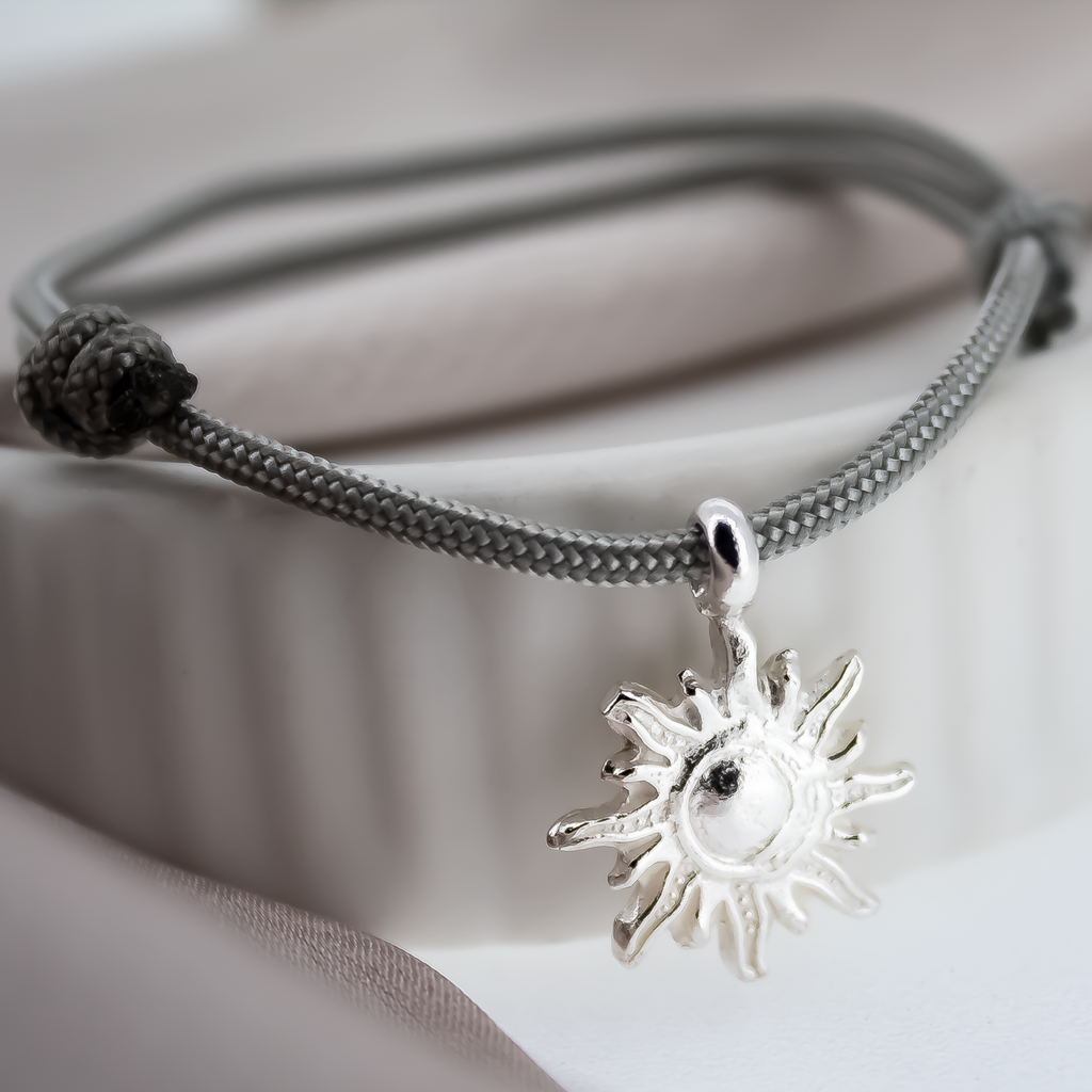 Sun of Hope Rope Bracelet in Sterling Silver
