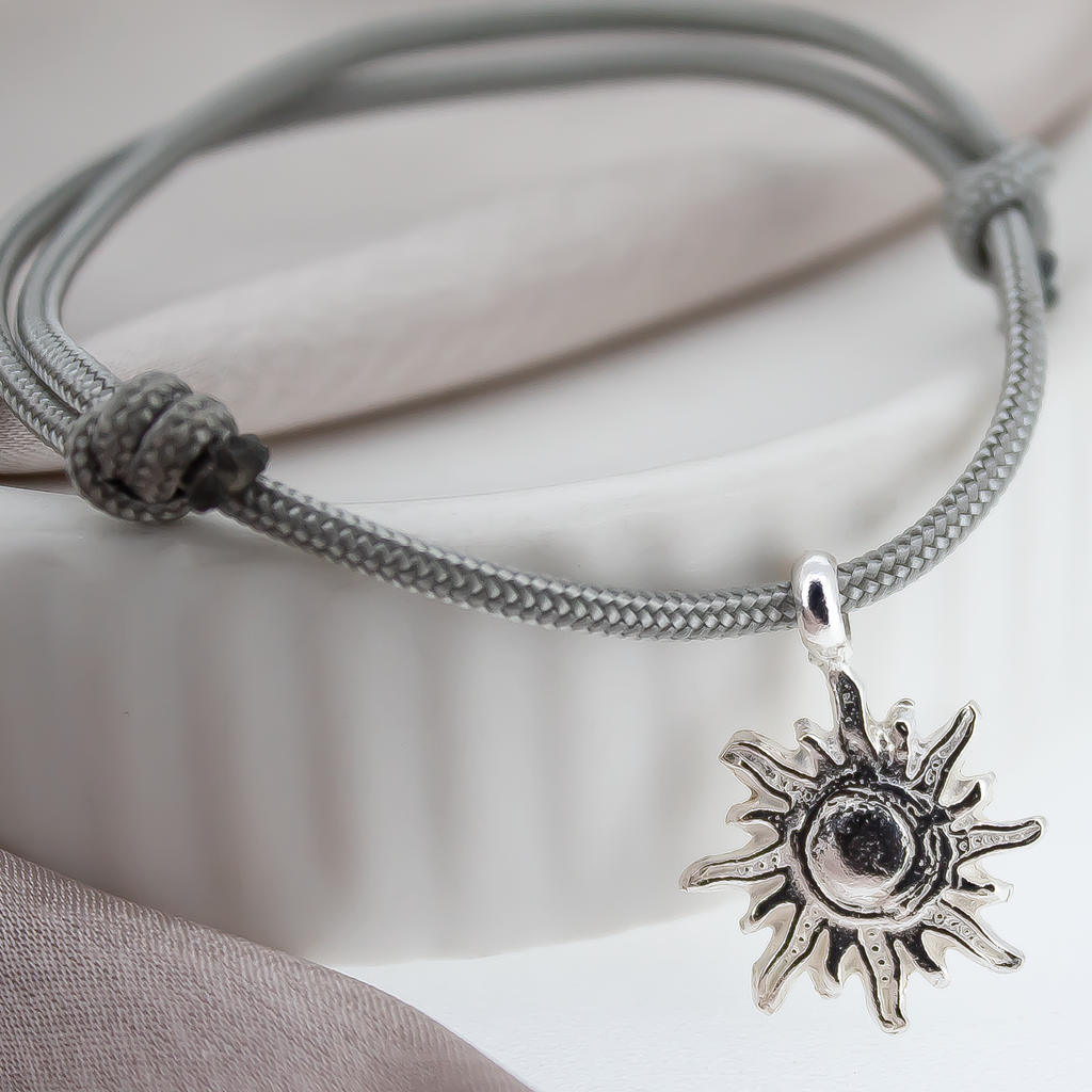 Sun of Hope Rope Bracelet in Sterling Silver