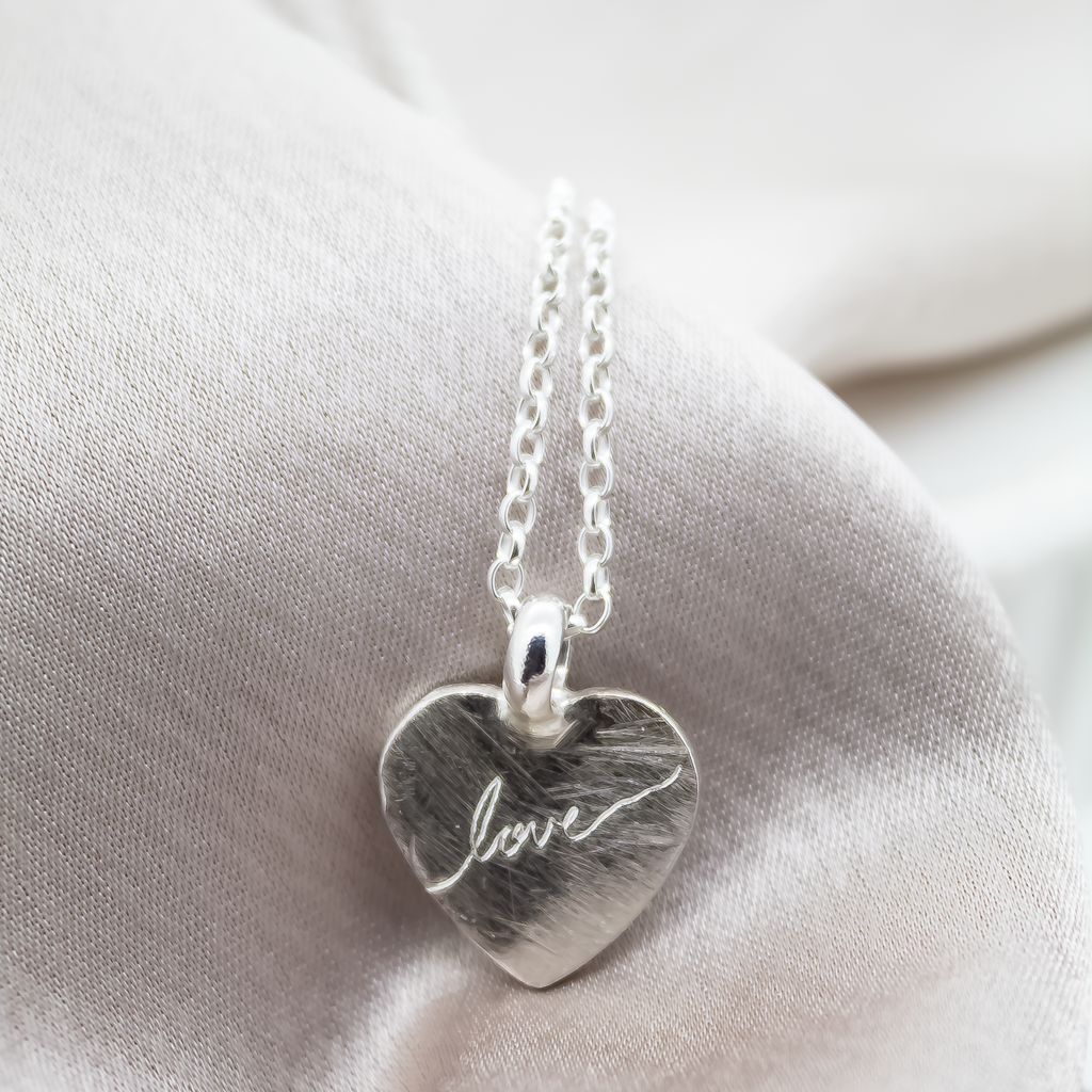 Love Heart Necklace in Sterling Silver