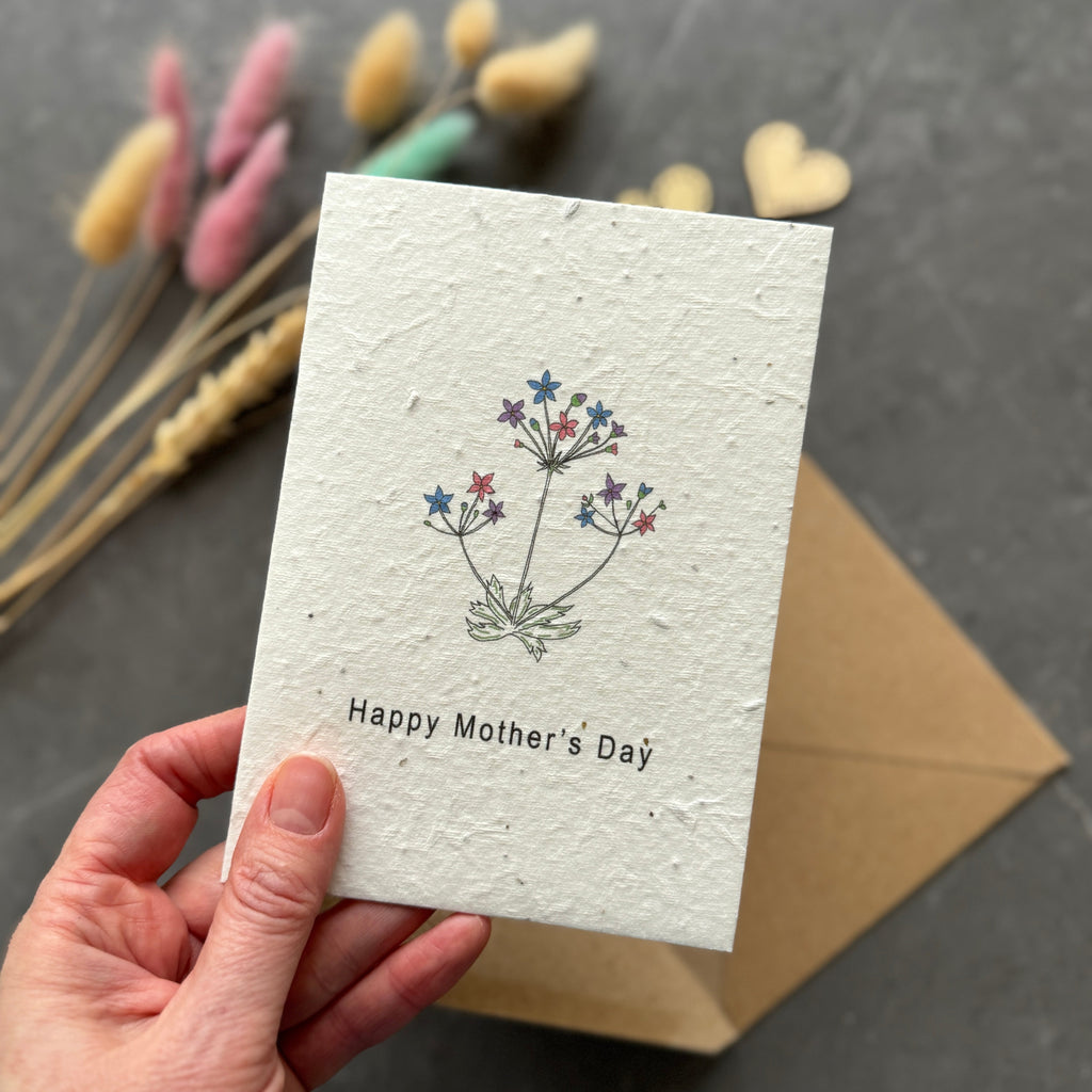 Plantable Mother's Day Card with Wildflower Seeds