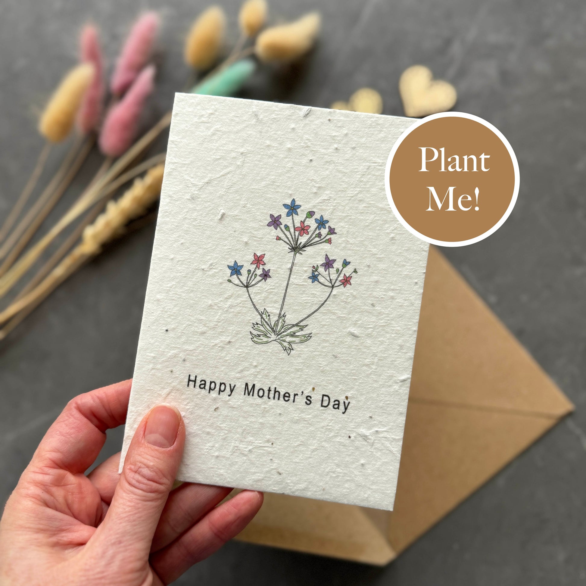 Plantable Mother's Day Card with Wildflower Seeds