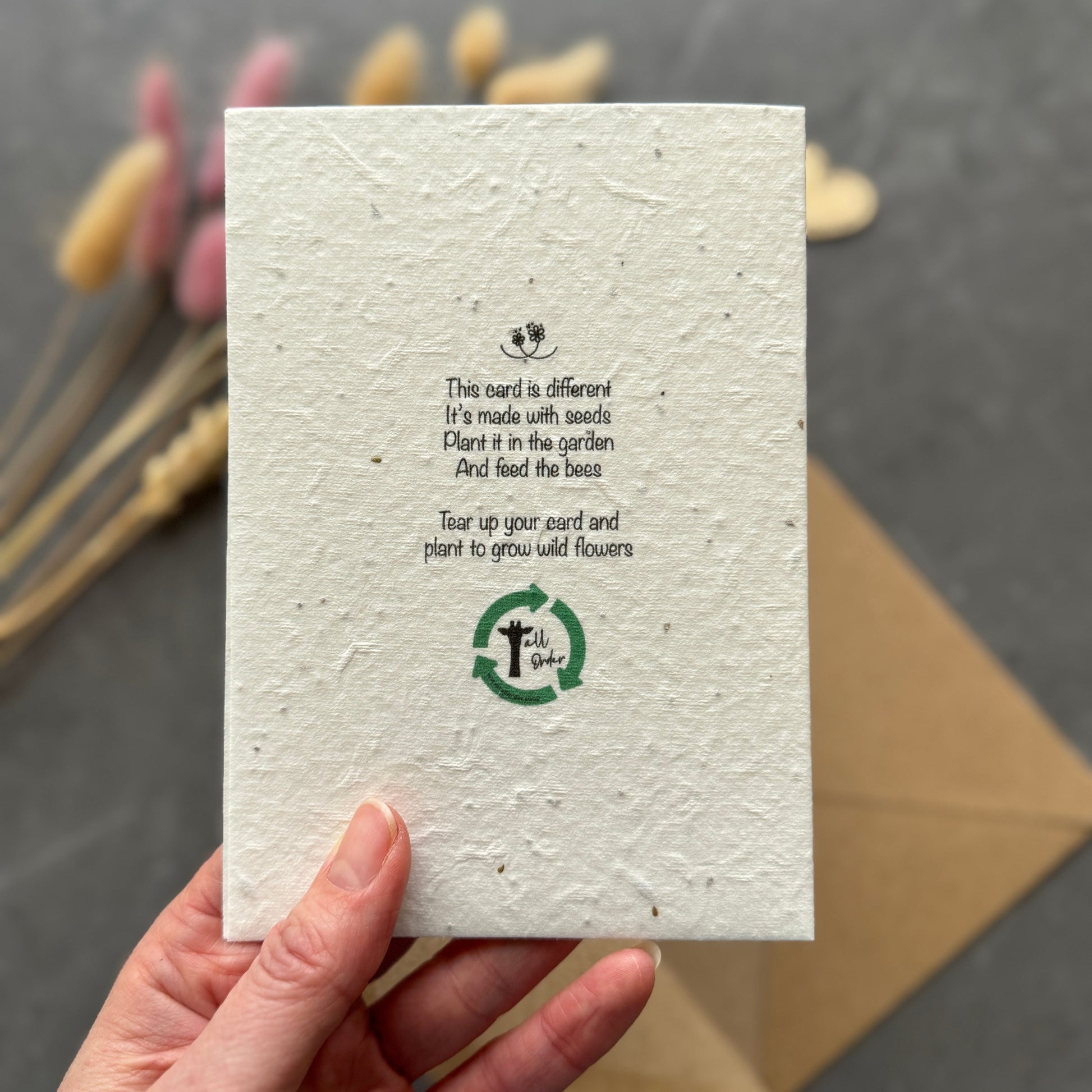 Plantable Mother's Day Card with Wildflower Seeds