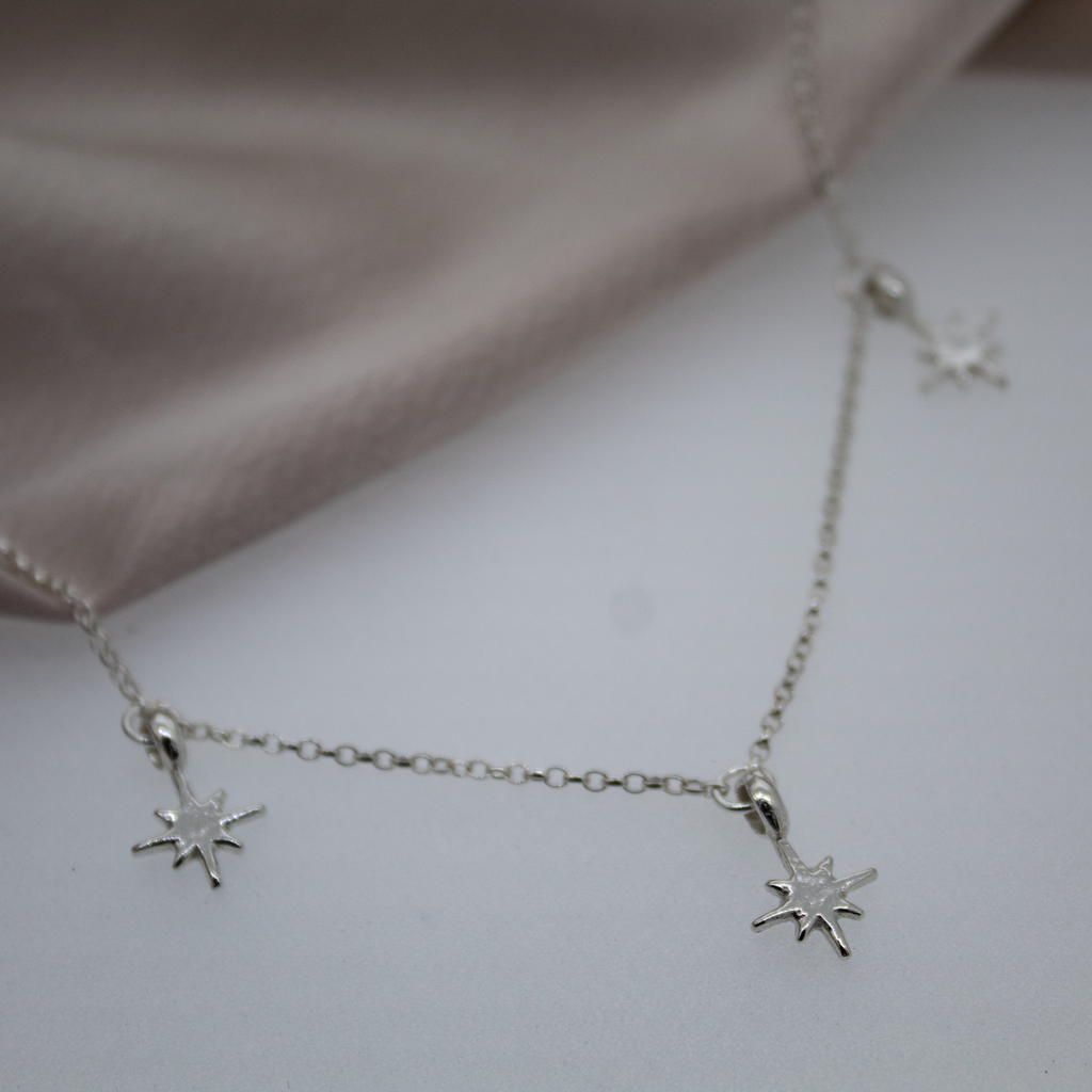 Three North Star Sterling Silver Necklace