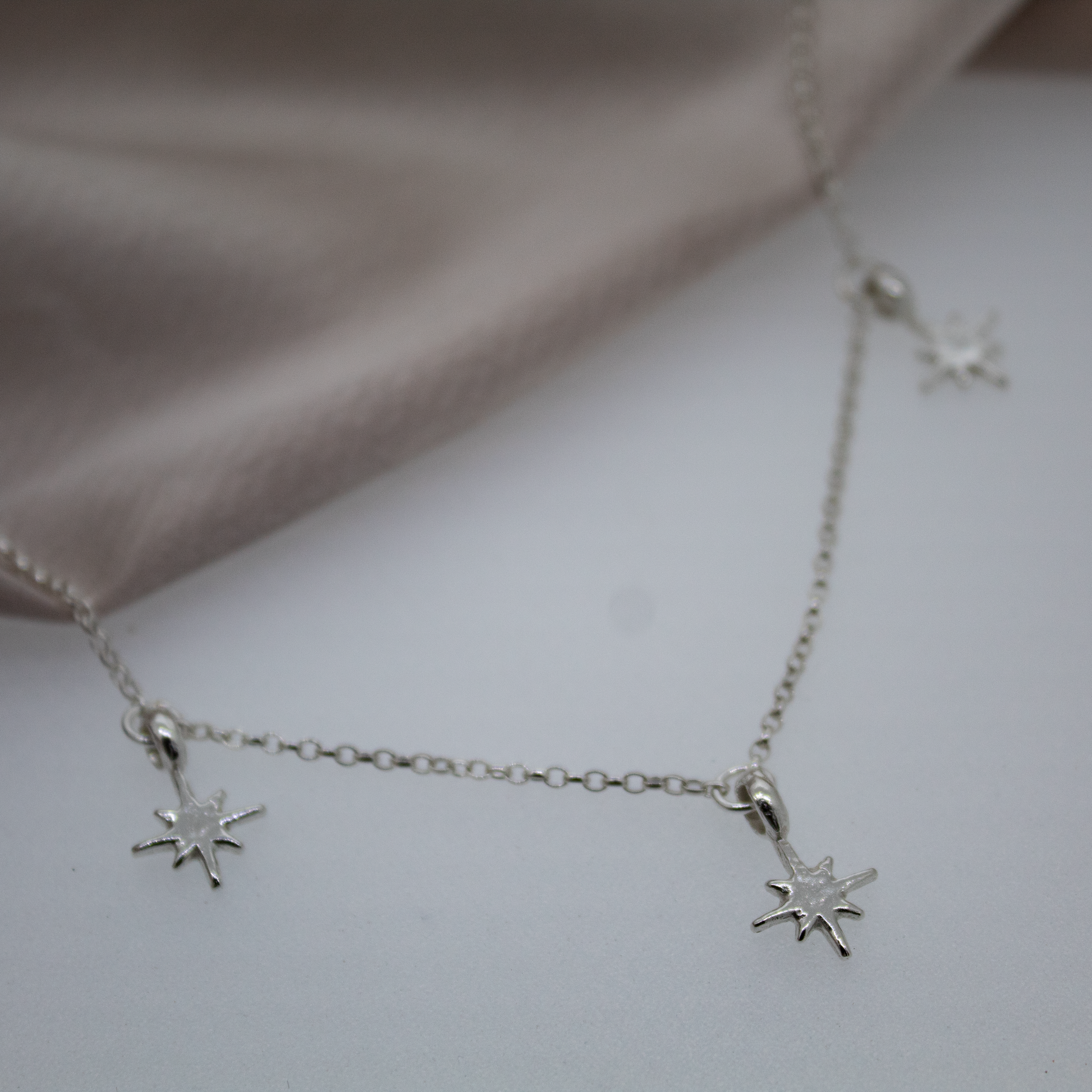 Three North Star Sterling Silver Necklace