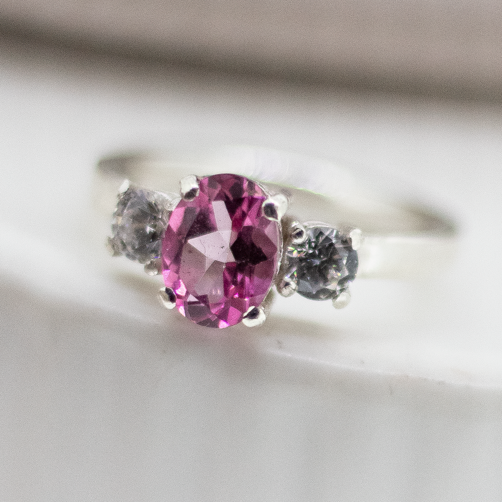 Pink Princess Sterling Silver Ring