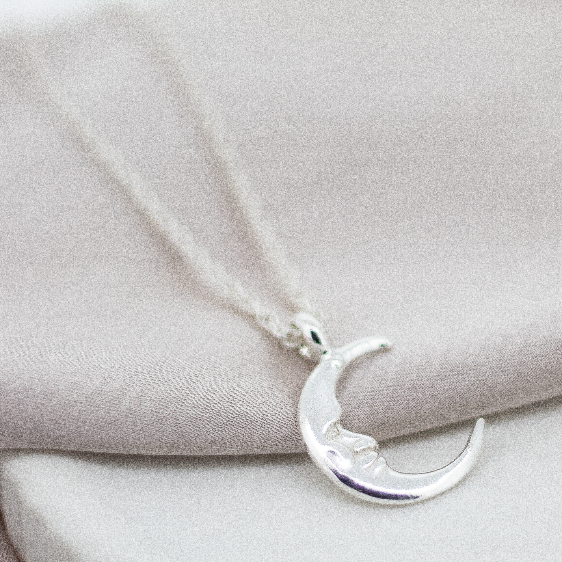 Sleeper Moon Necklace Sterling Silver
