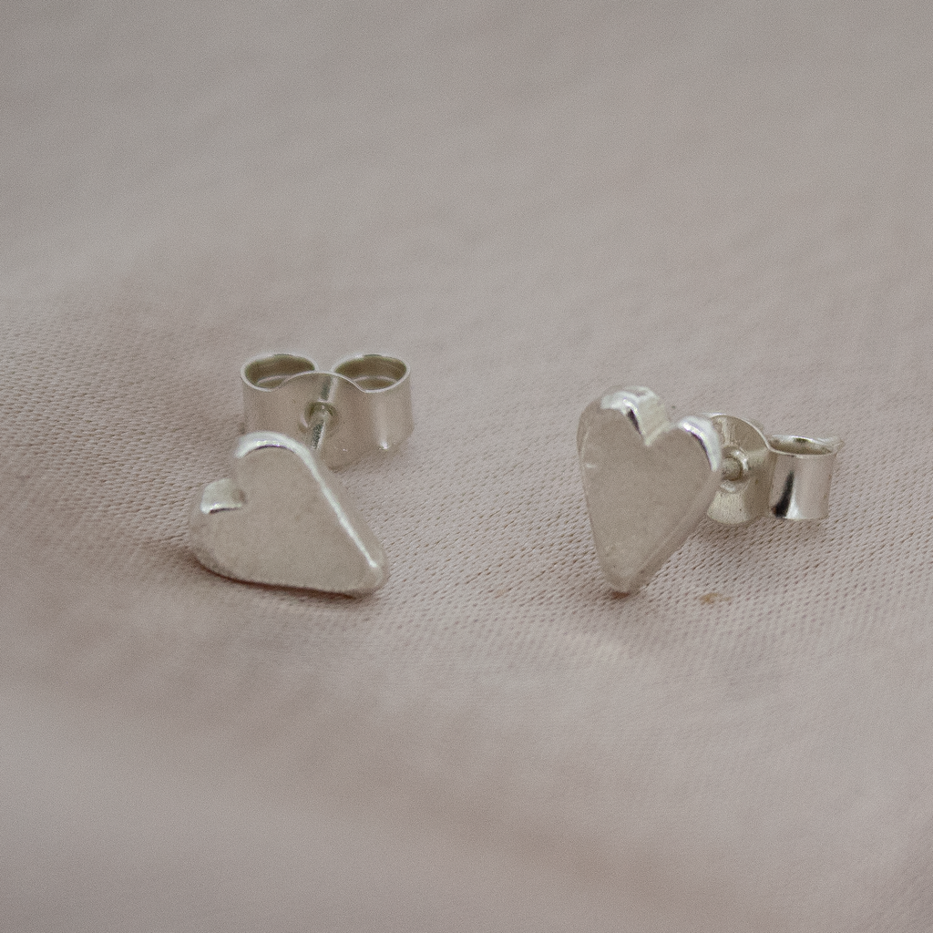 Baby Heart Sterling Silver Studs